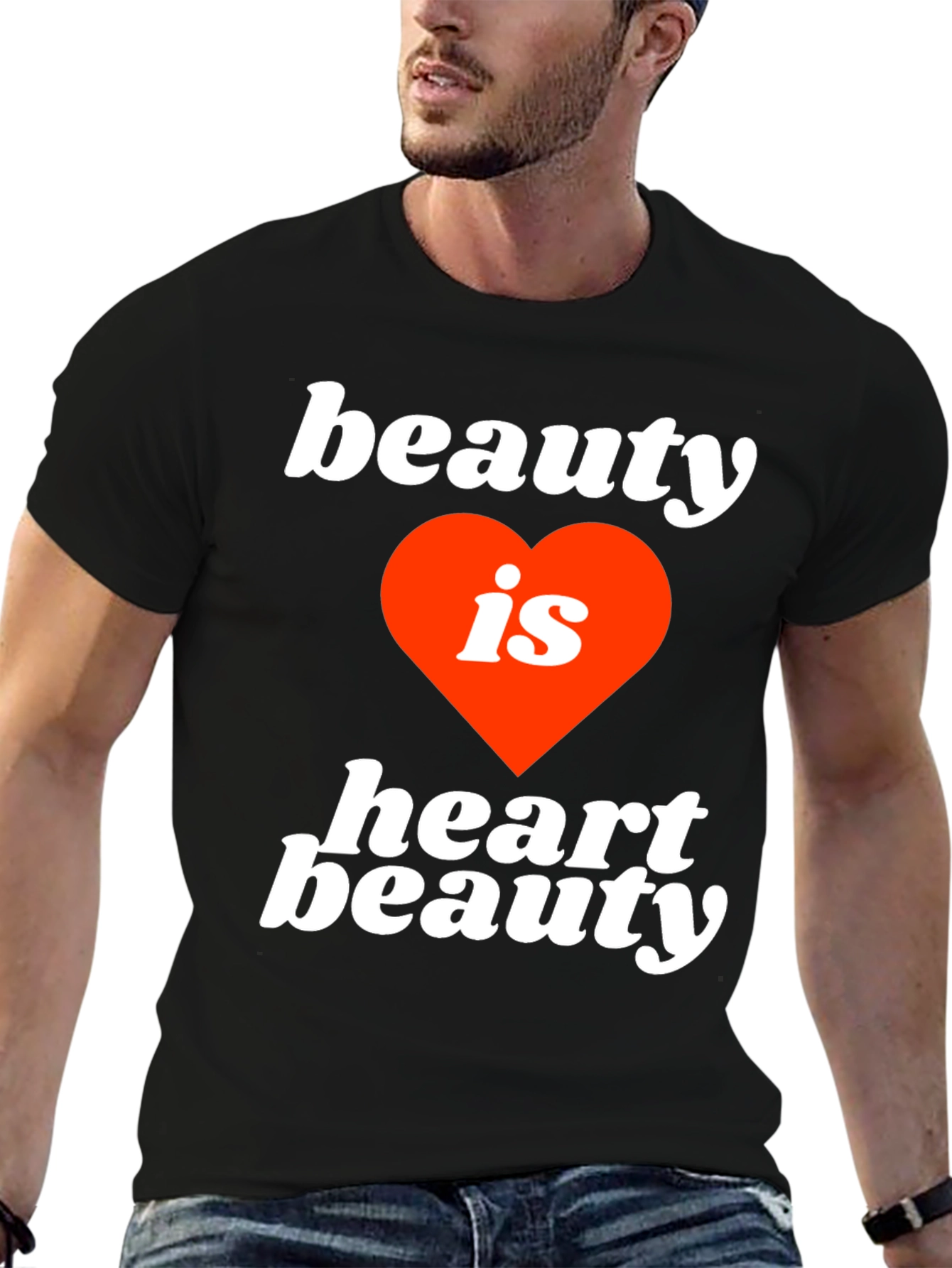 Black Beauty is Heart Beauty Graphic Tee - Soft Cotton Blend view 6