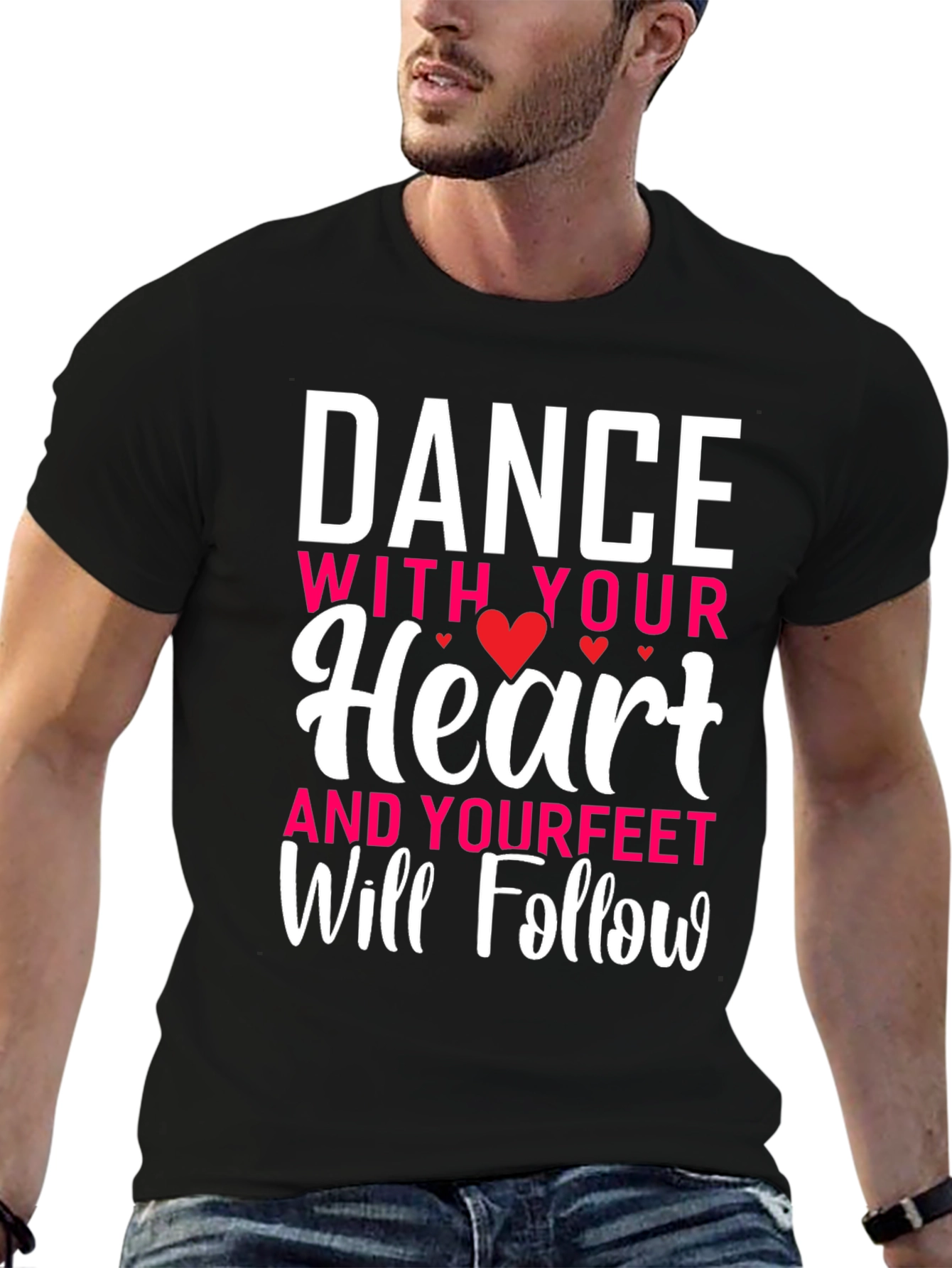 Black Dance With Your Heart Graphic Tee view 6