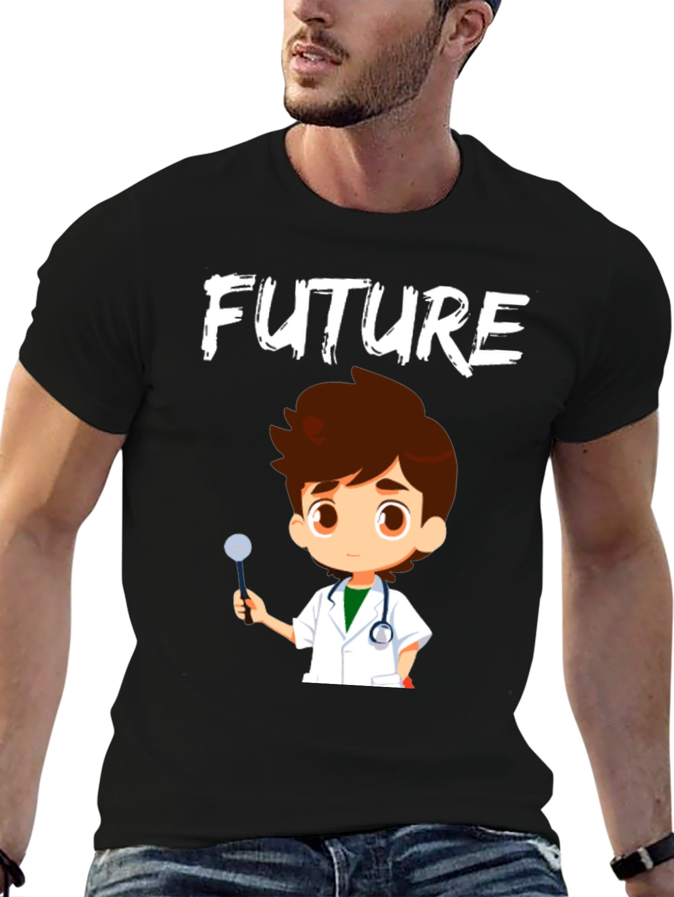 Black Future Dentist T-Shirt - Cute Cartoon Graphic view 6