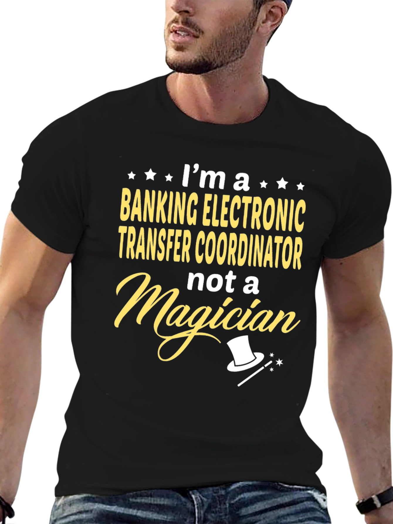 Black Banking Electronic Transfer Coordinator T-Shirt view 6