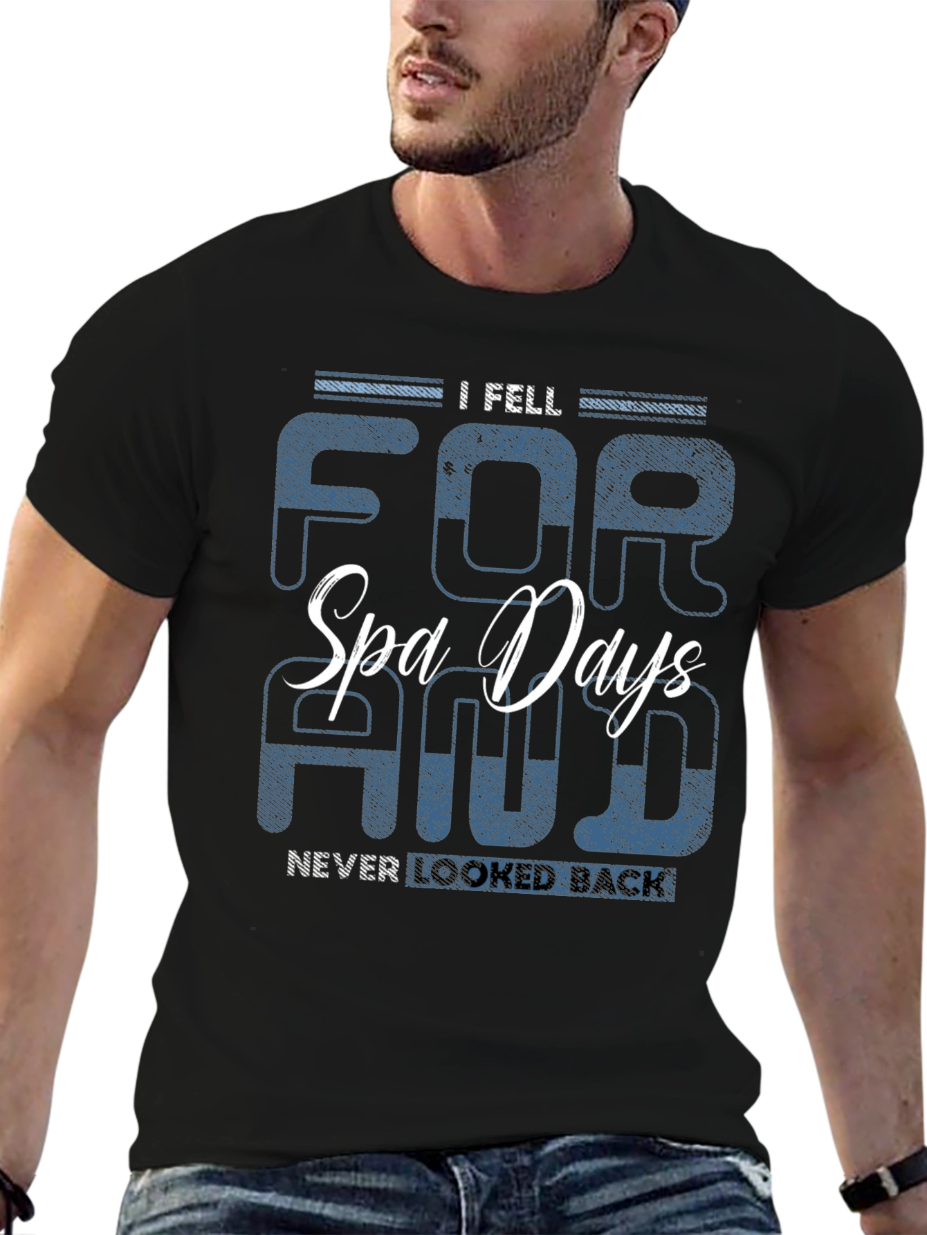 Black Spa Days T-Shirt -  I Fell For & Never Looked Back view 6