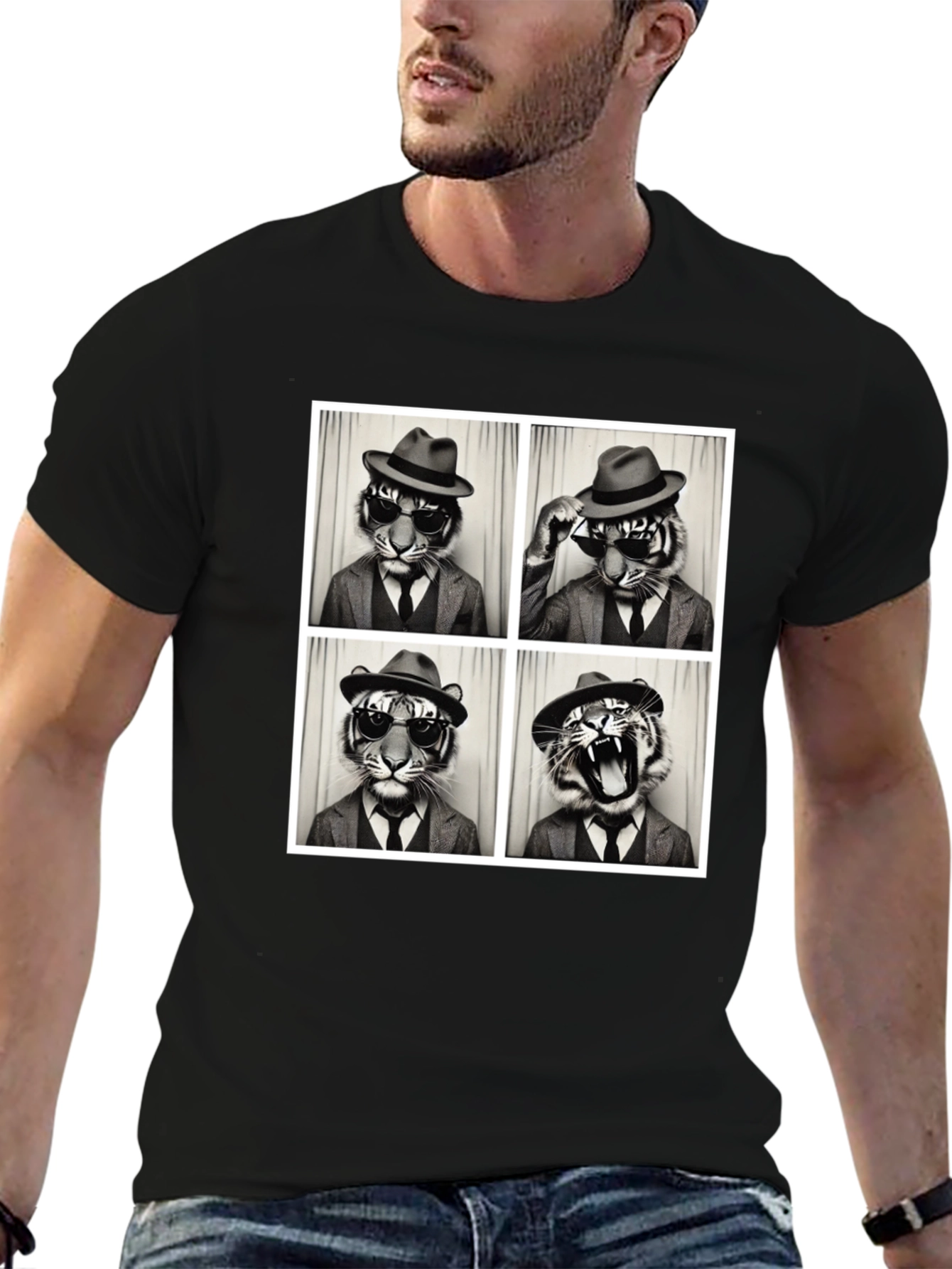 Tiger Fedora Photo Booth T-Shirt - 6