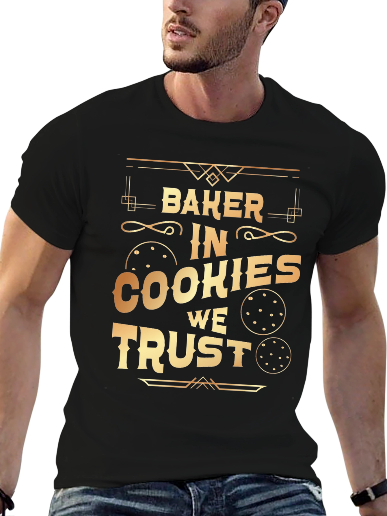 Black Baker In Cookies We Trust T-Shirt view 6