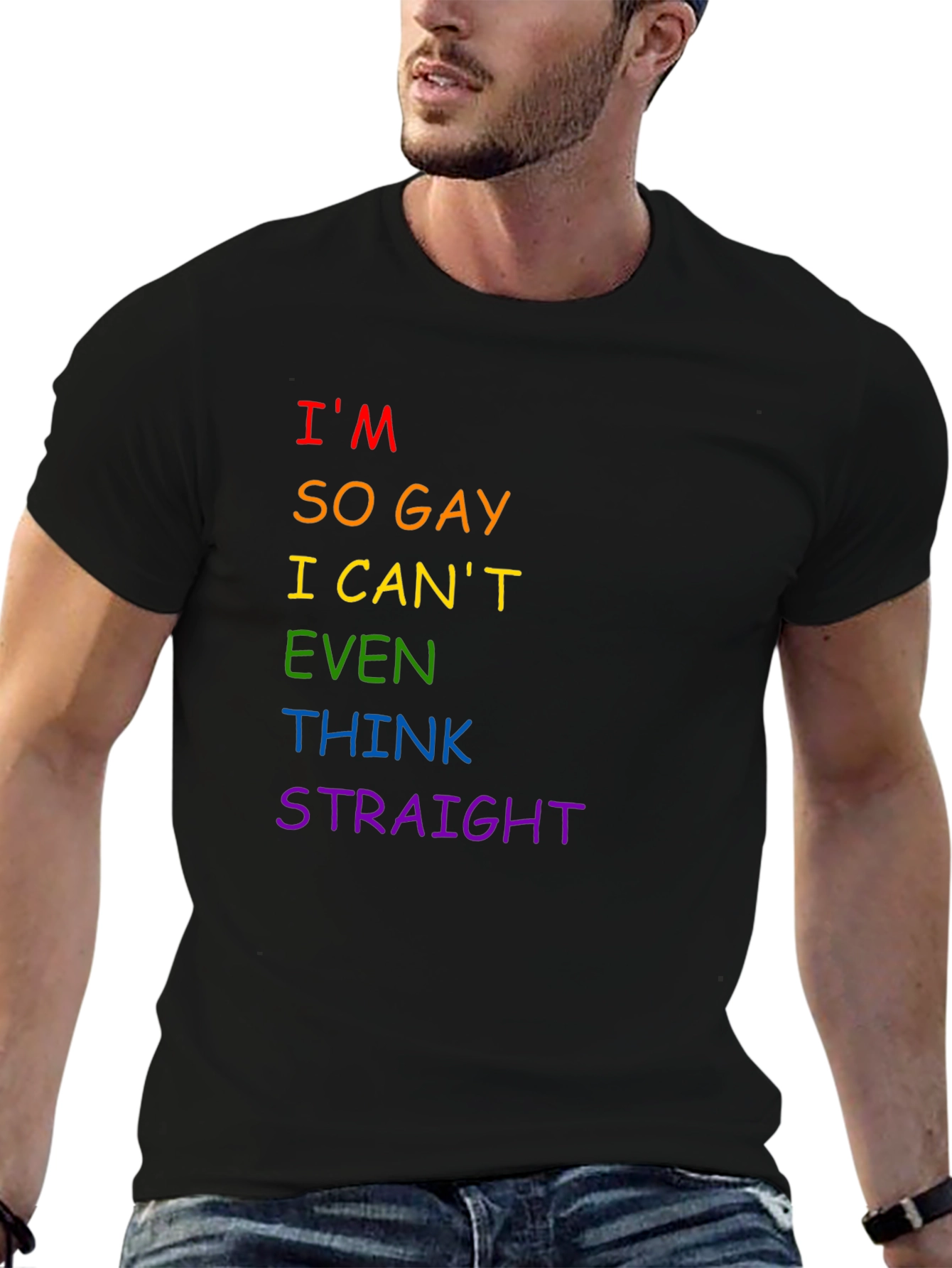 Black I'm So Gay T-Shirt - LGBTQ+ Pride Tee view 6