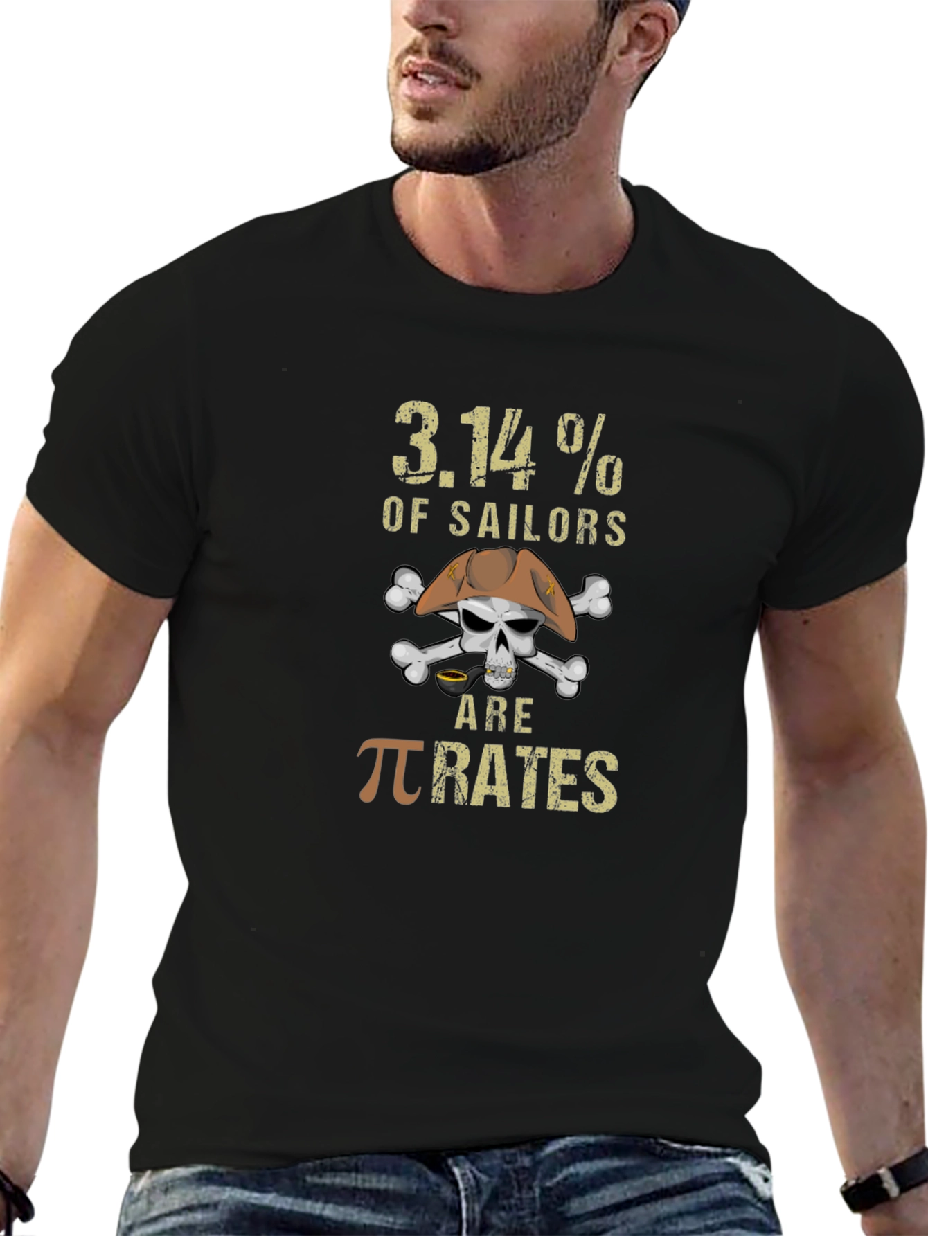 Black Pi Rates Pirate T-Shirt - Math Pun view 6
