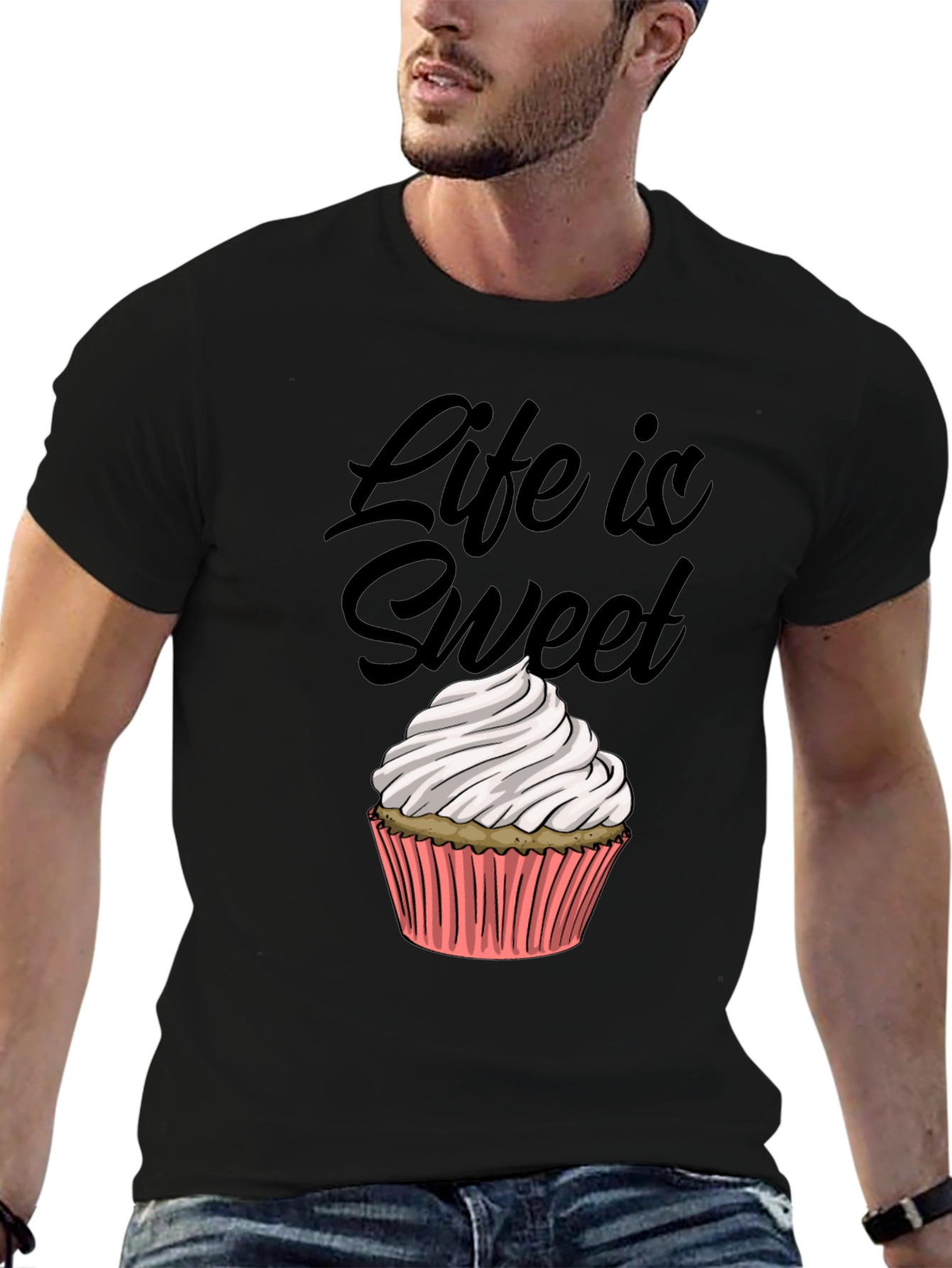 Black Life is Sweet Cupcake Graphic Tee view 6