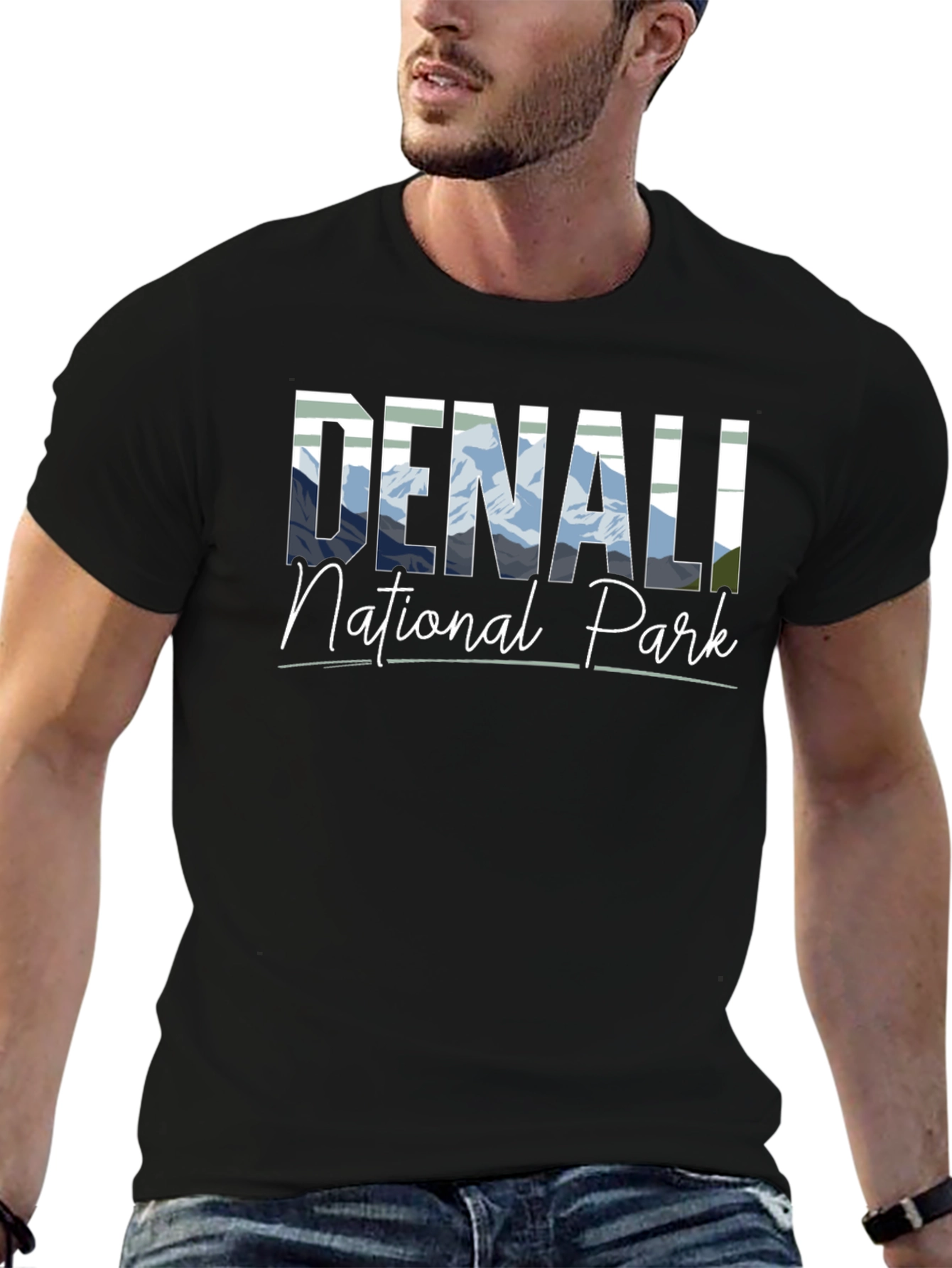 Black Denali National Park Black T-Shirt view 6