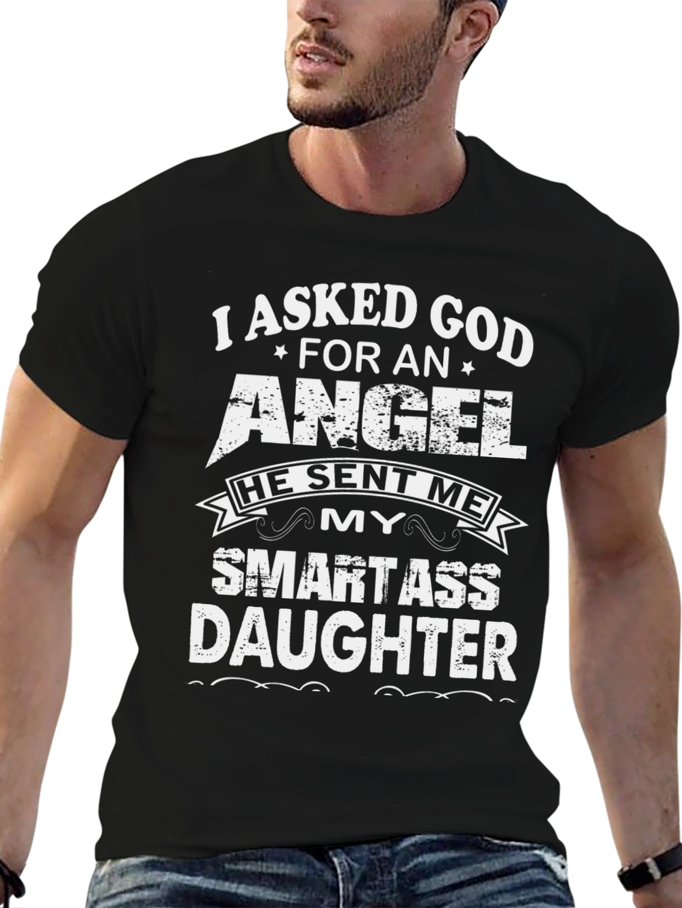 Black Smartass Daughter Tee - Funny Novelty Gift view 6