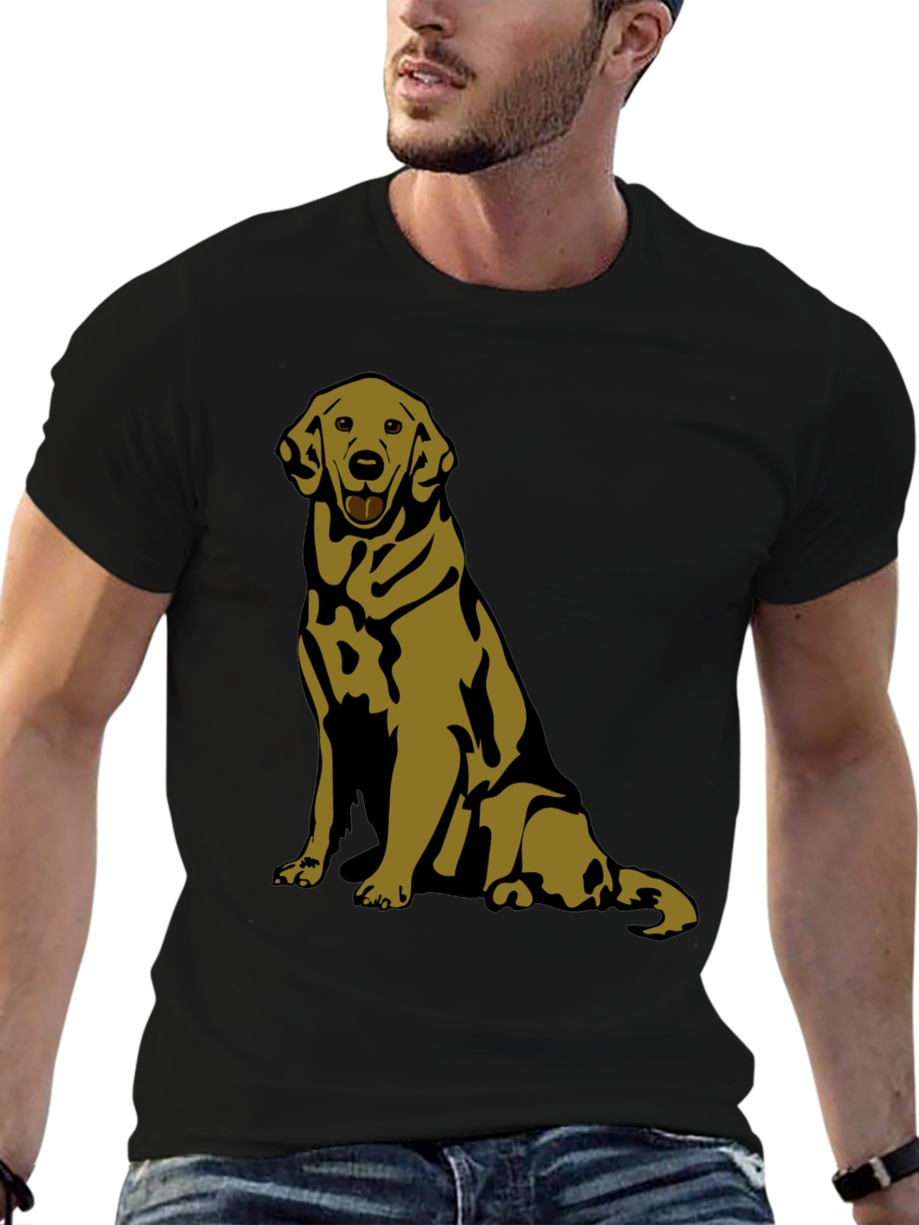 Black Dog Graphic Tee - Labrador Retriever Design view 6