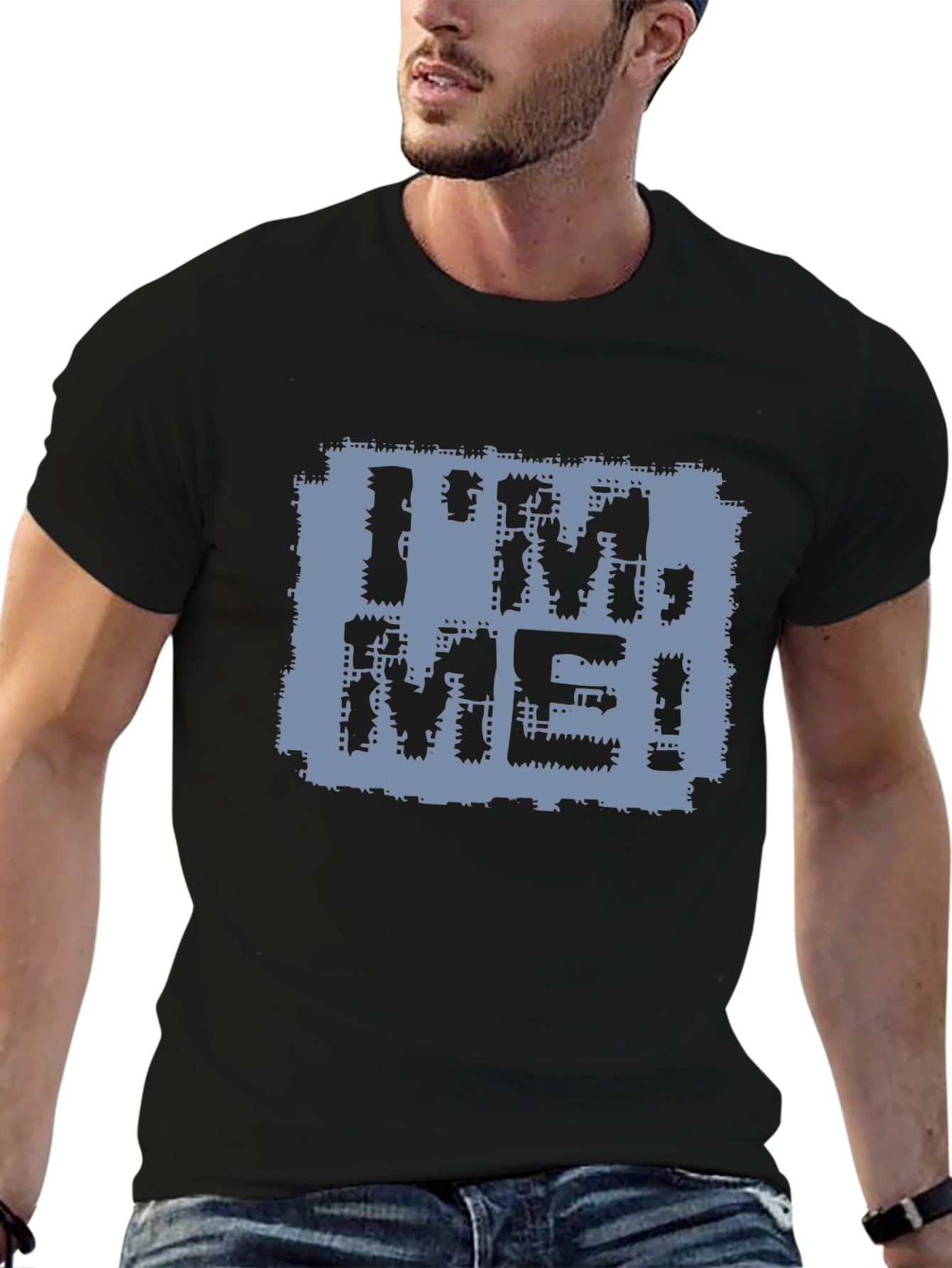 Black I'M ME! Graphic Black T-Shirt view 6