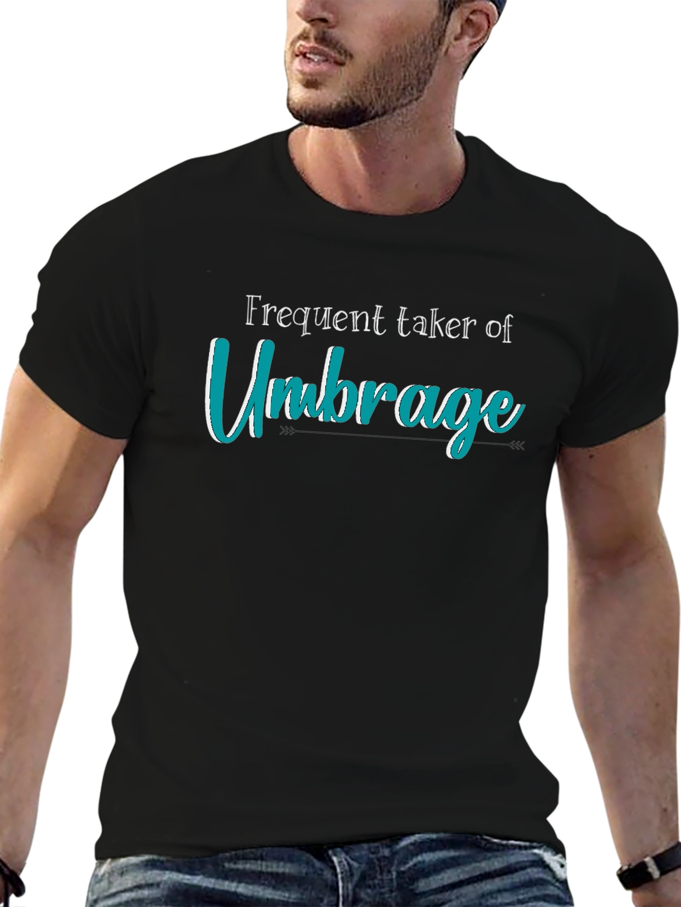 Black Frequent Umbrage Taker T-Shirt, Black view 6