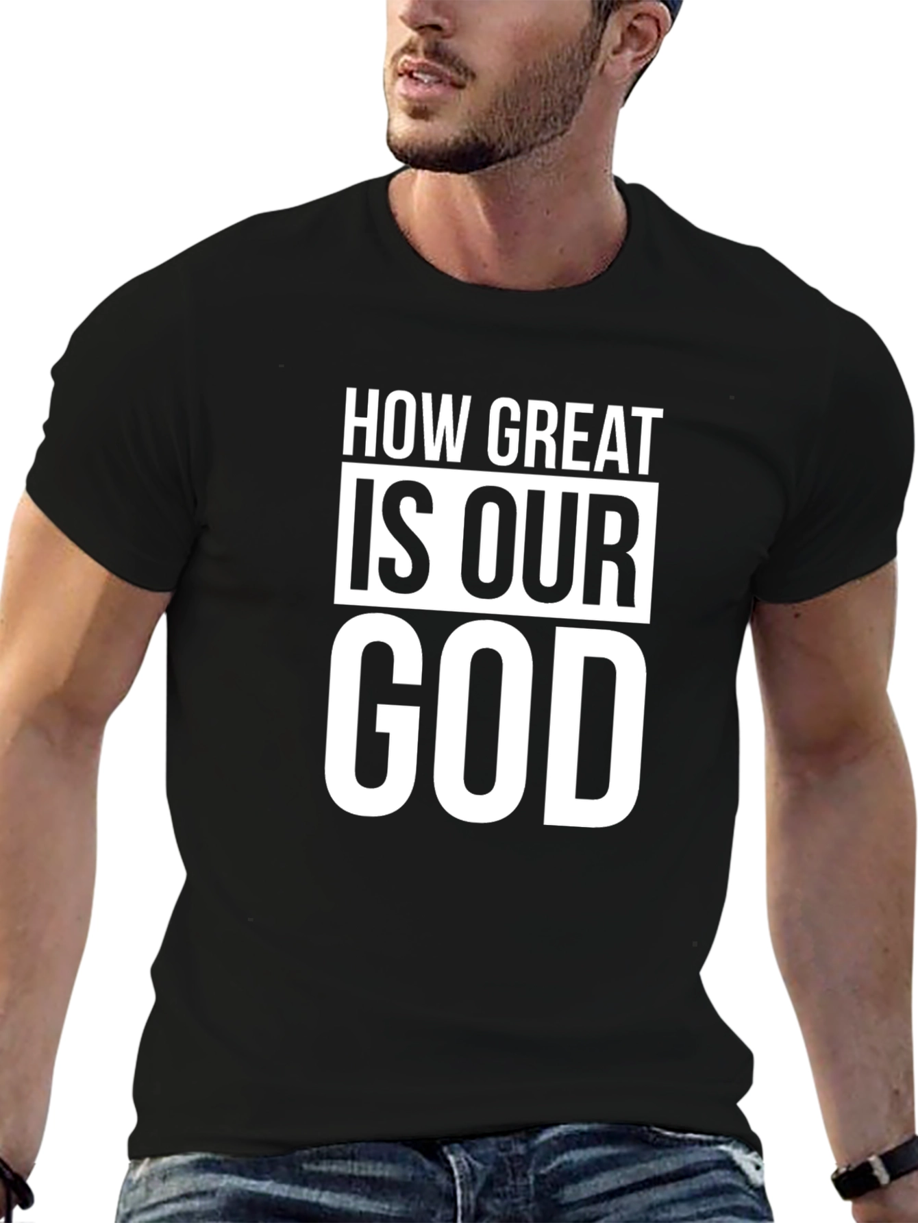 Black How Great Is Our God Graphic Tee view 6