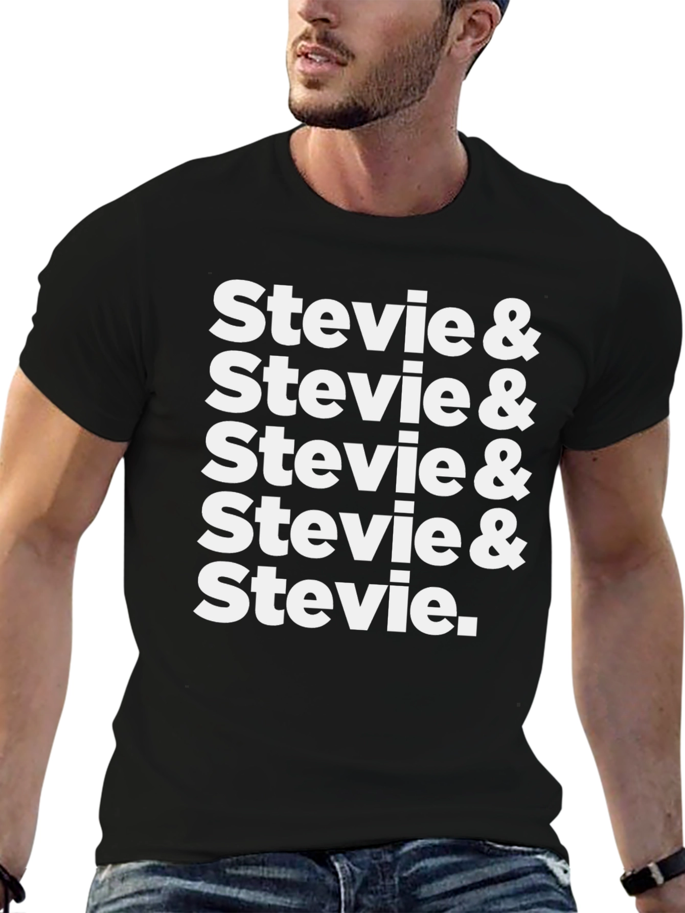 Black Stevie & Graphic Black Tee view 6