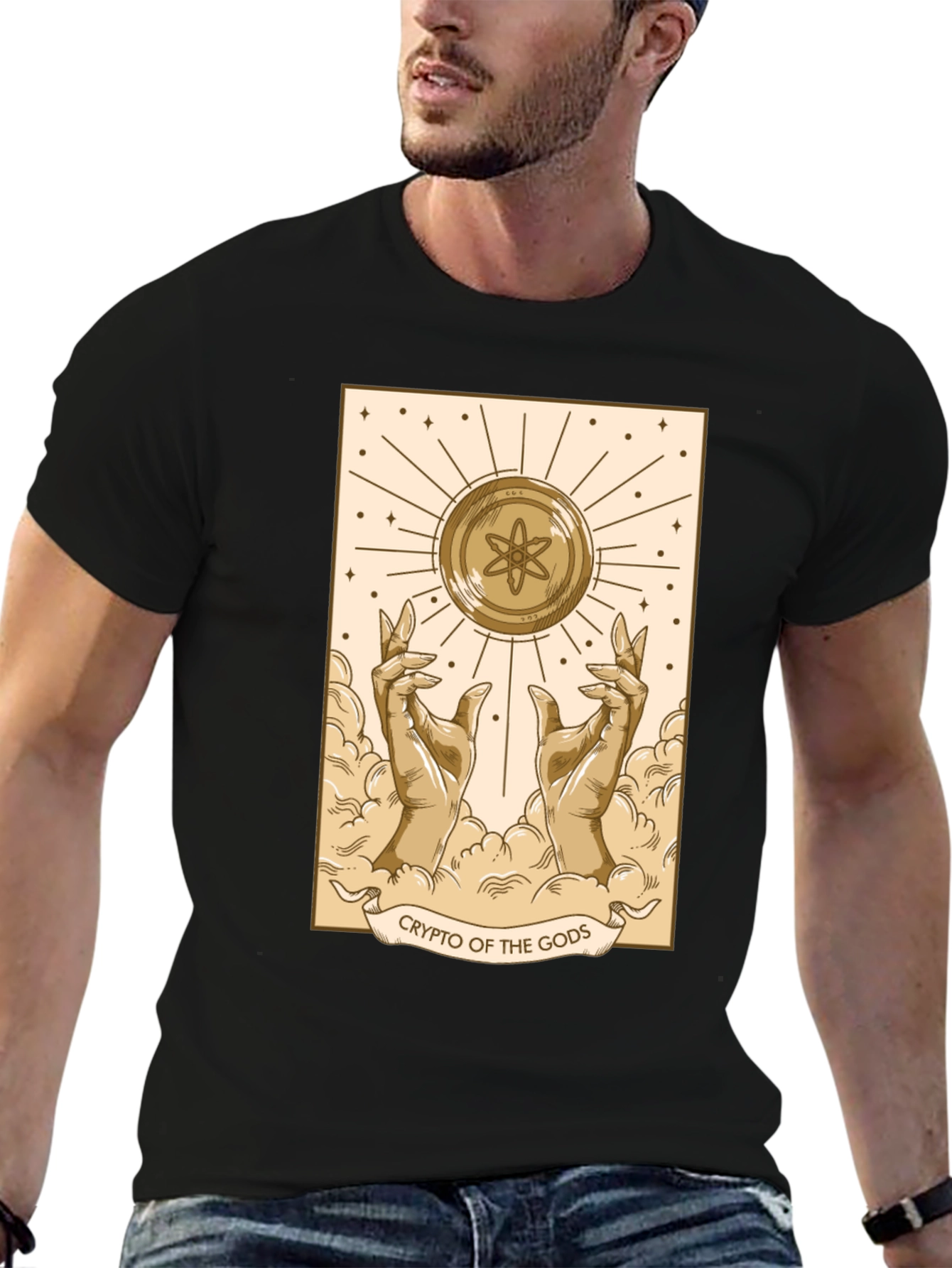Black Crypto of the Gods T-Shirt - Atomic Design view 6
