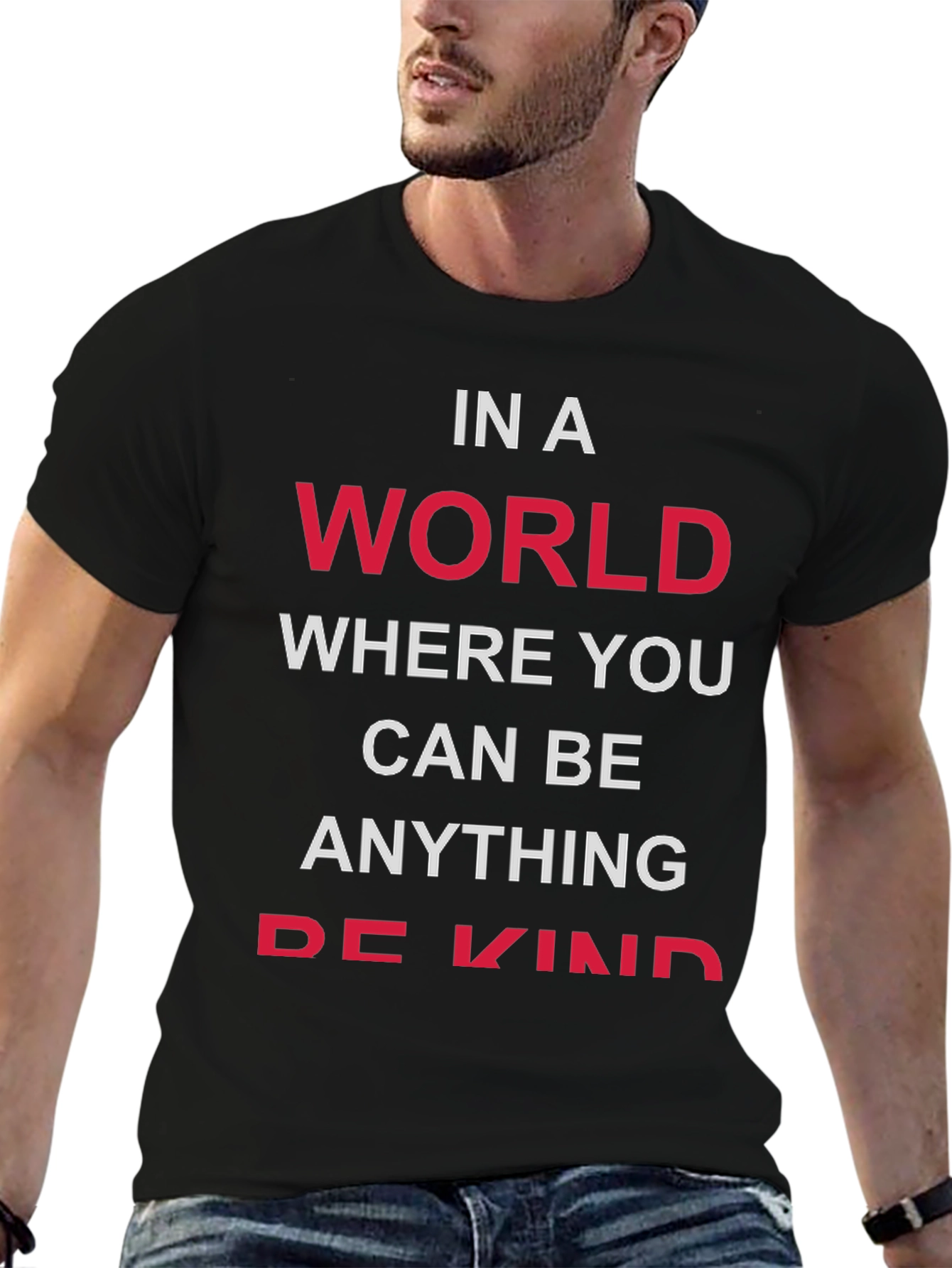 Black In A World Be Kind T-Shirt view 6