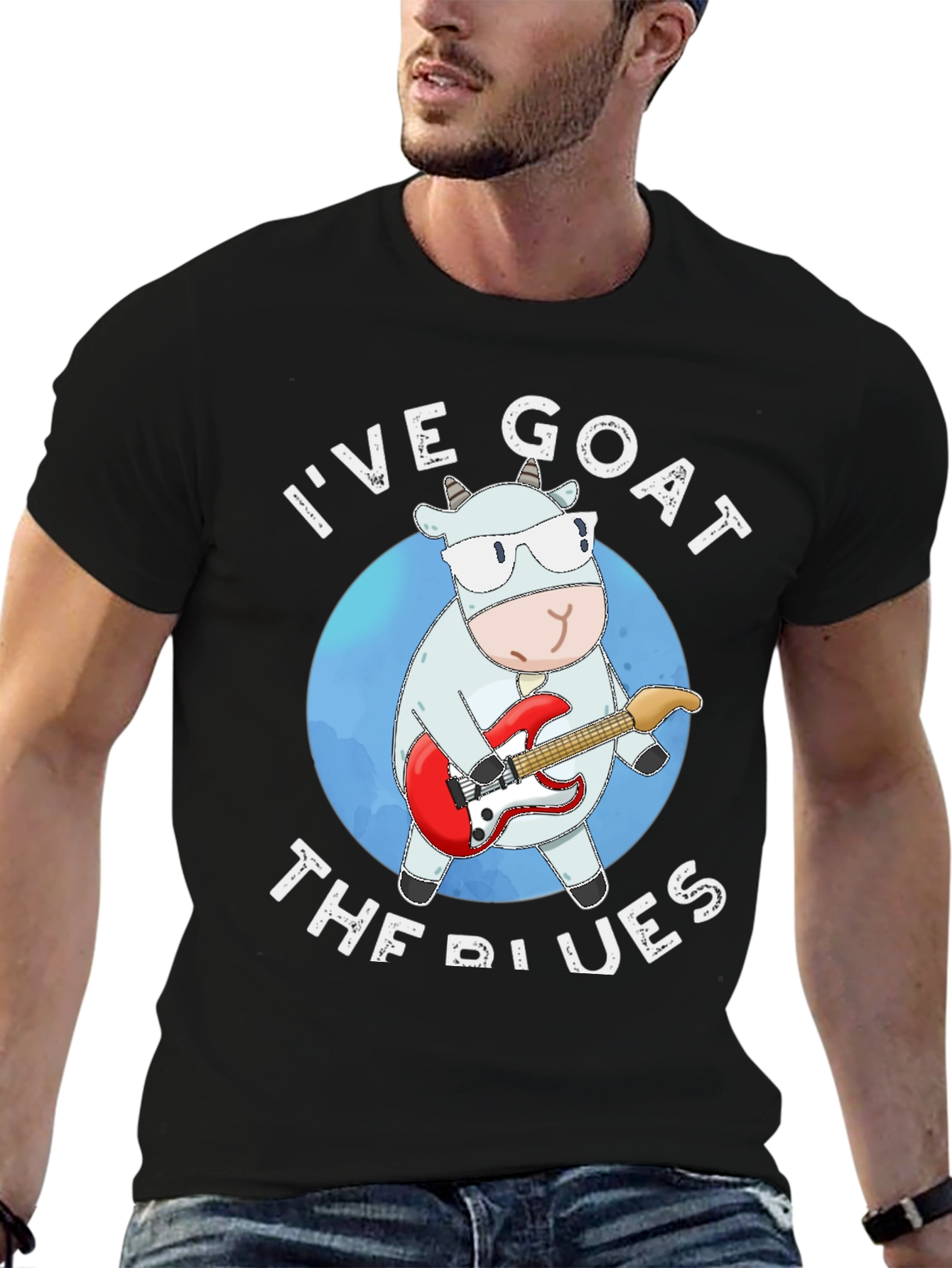 Black I've Goat the Blues T-Shirt view 6