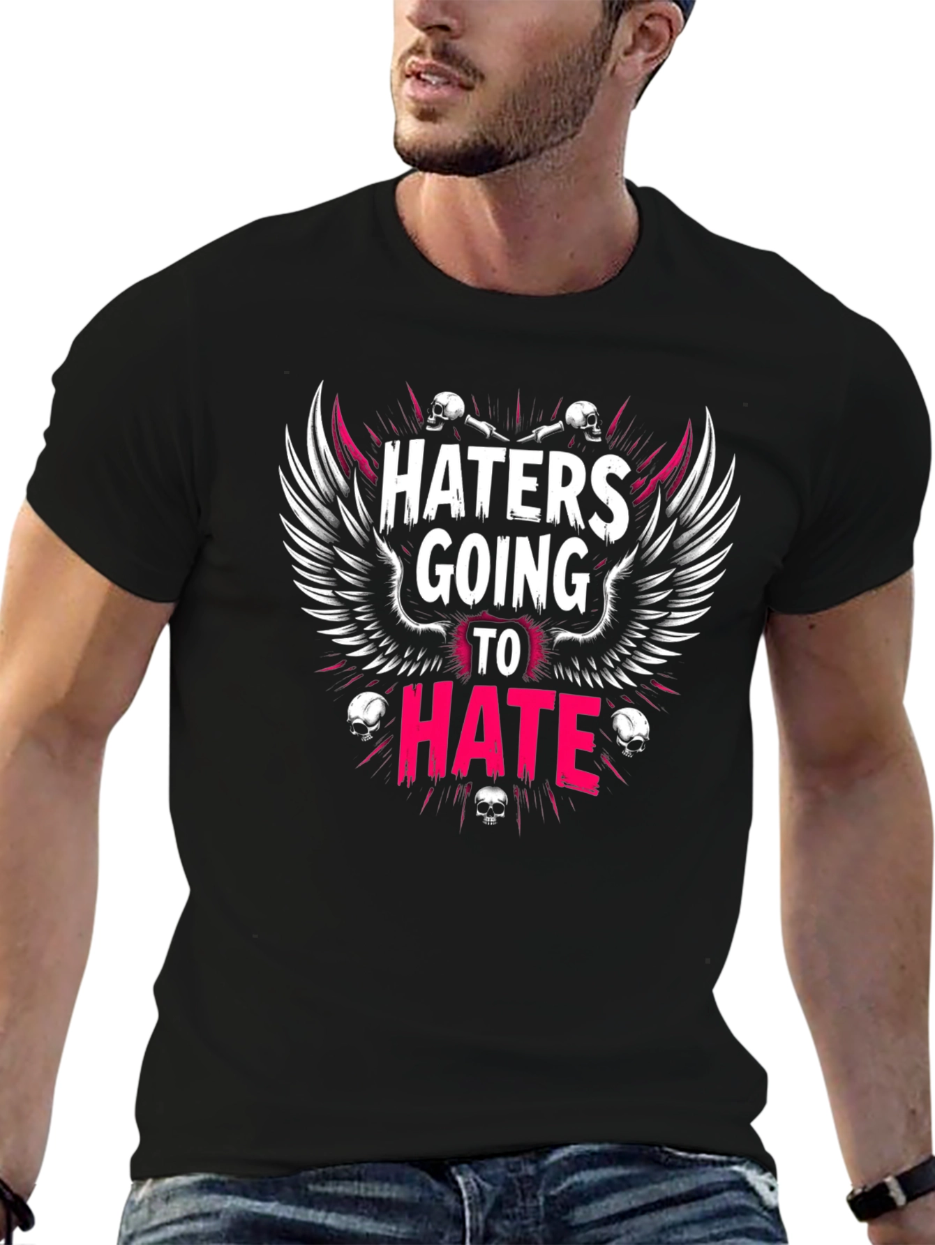 Black Haters Going to Hate Graphic T-Shirt view 6