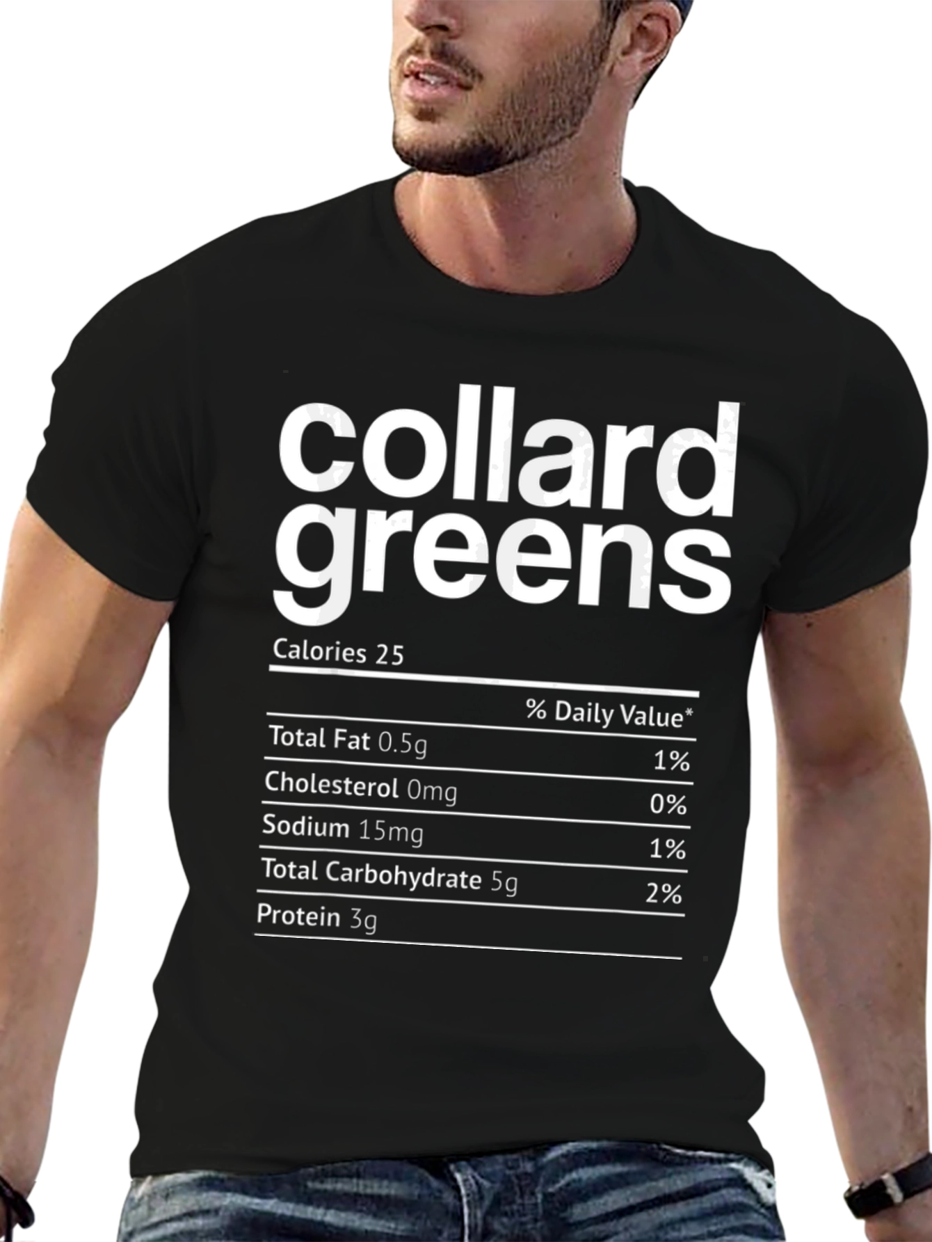 Collard Greens Nutrition Facts T-Shirt - 6