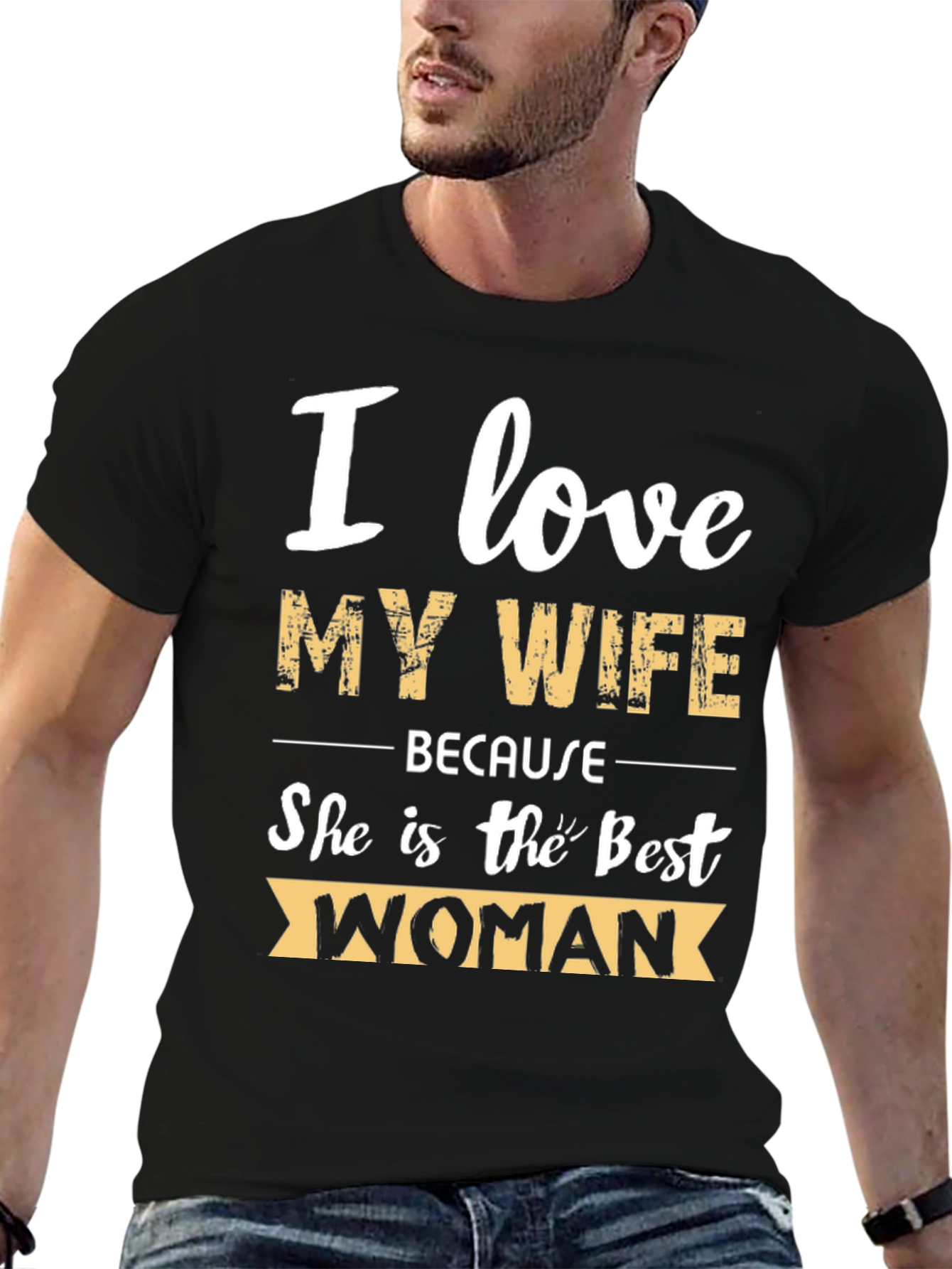Black I Love My Wife Graphic Tee view 6