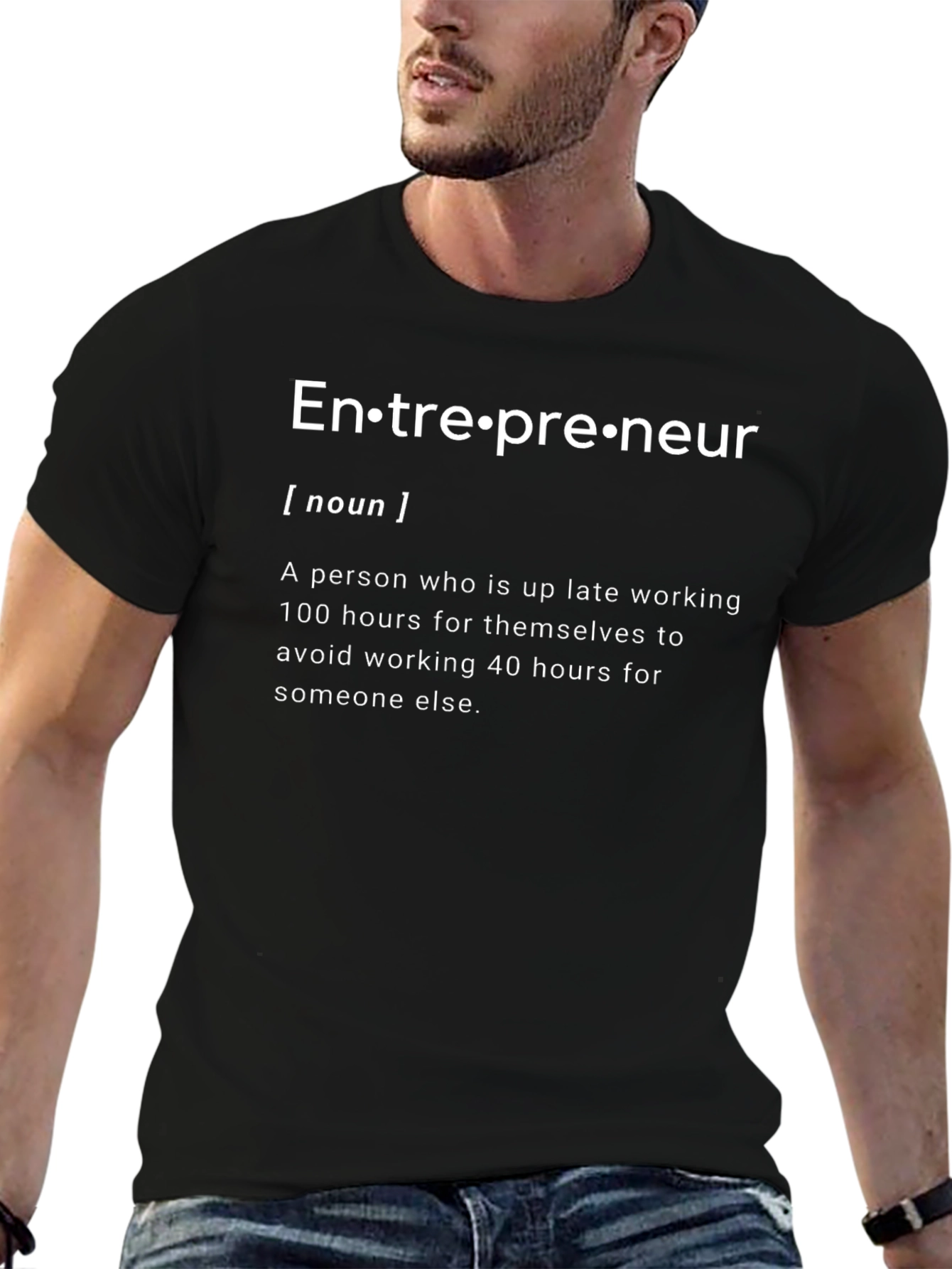 Black Entrepreneur Definition Black T-Shirt view 6
