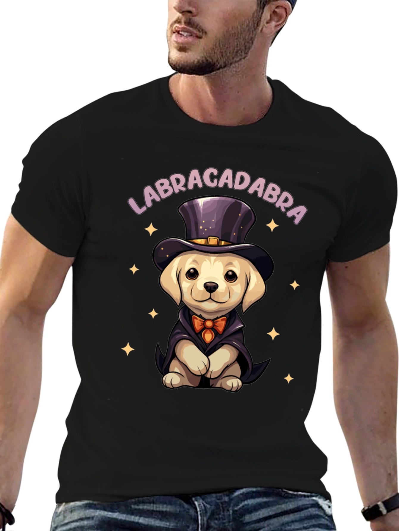 Black Labracadabra Dog T-Shirt view 6