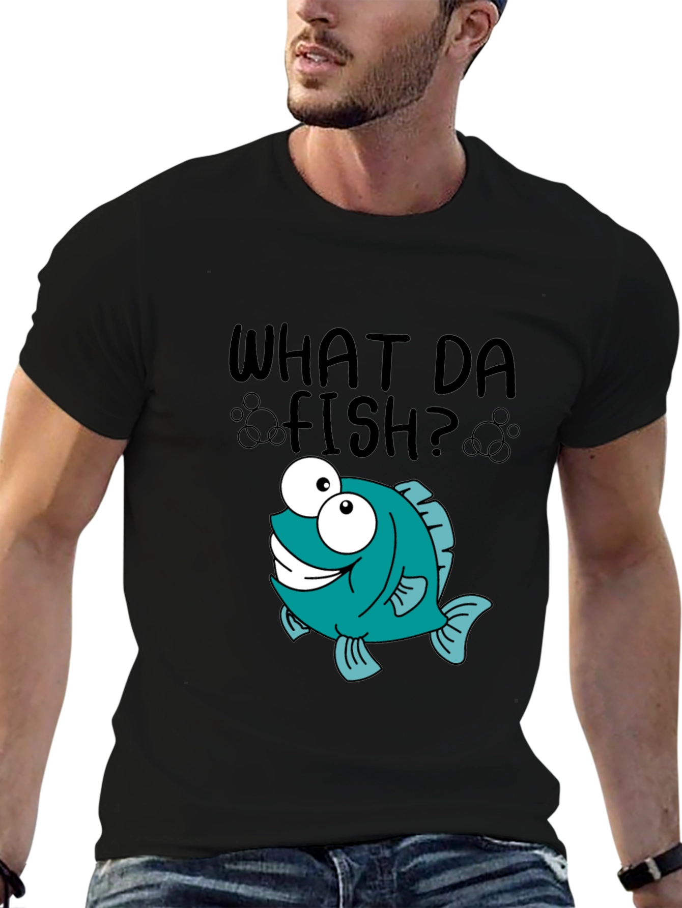 What Da Fish T-Shirt - Cartoon Fish Graphic Tee - 6