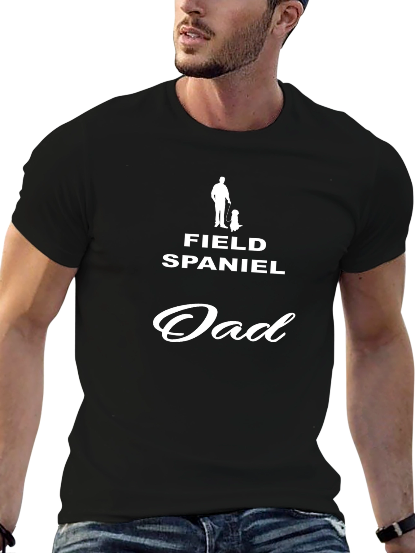 Field Spaniel Dad Graphic Tee - Black - 6