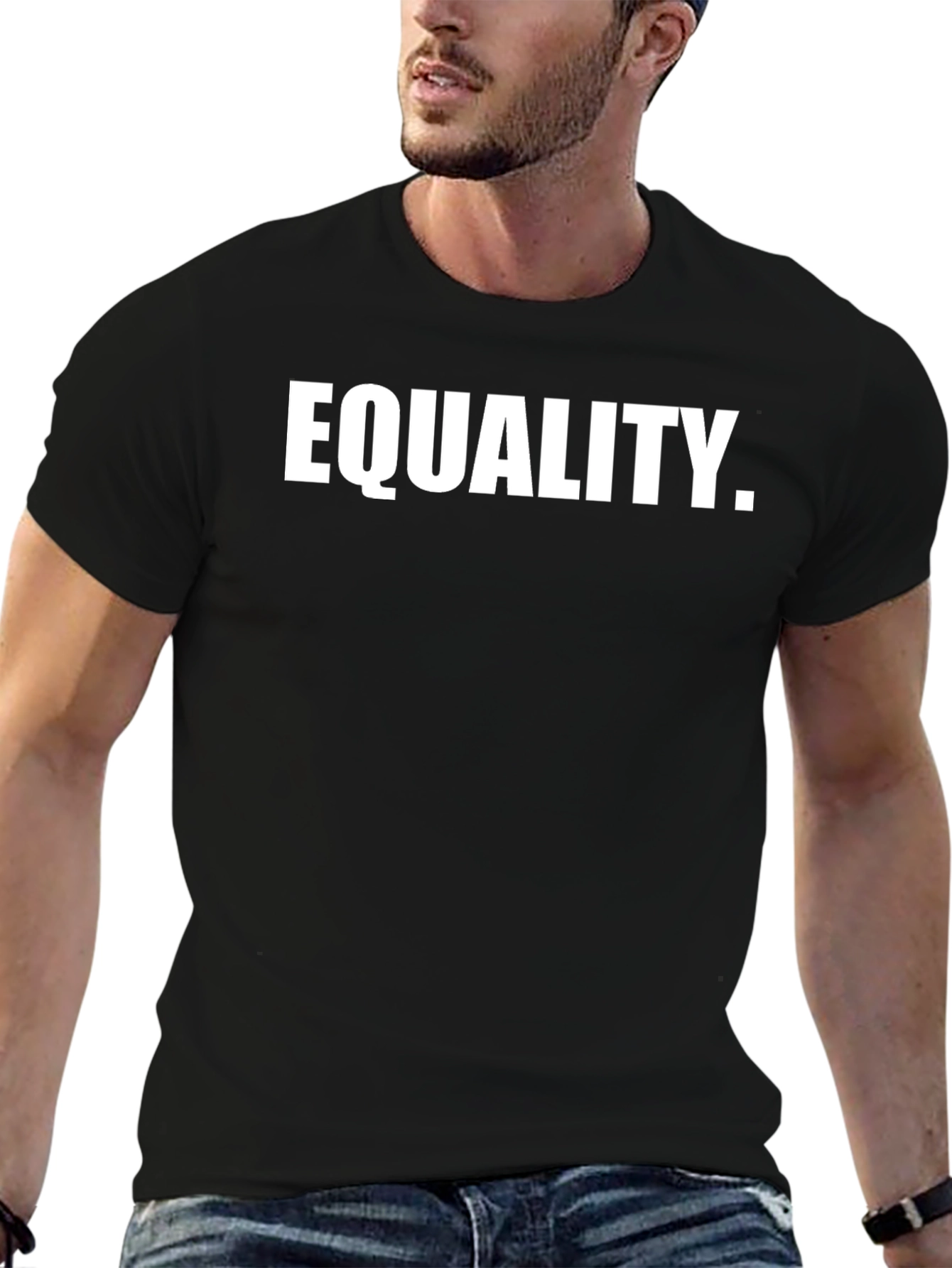 Black Equality Graphic Tee - Black Cotton view 6