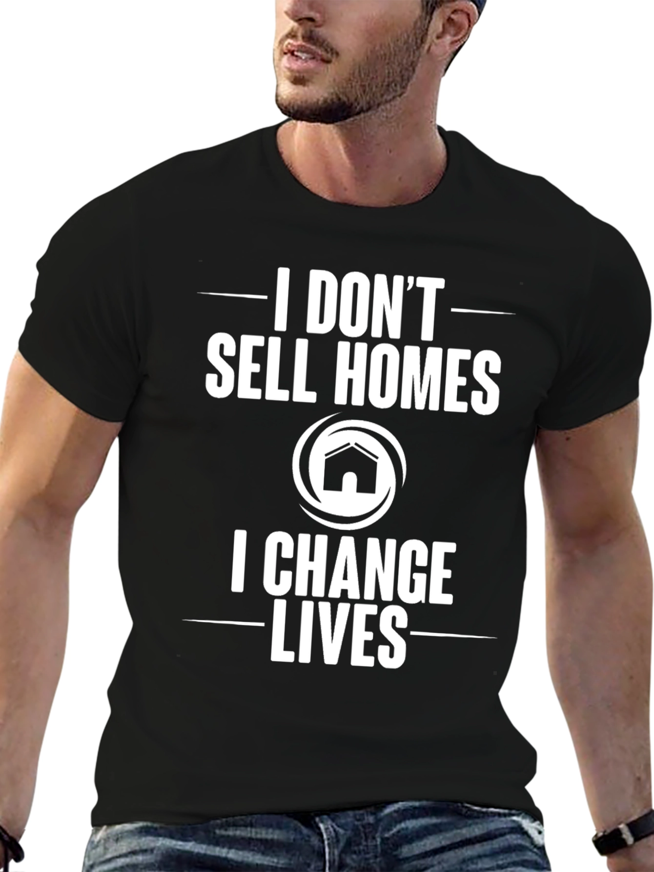 Black Realtor T-Shirt: I Change Lives view 6