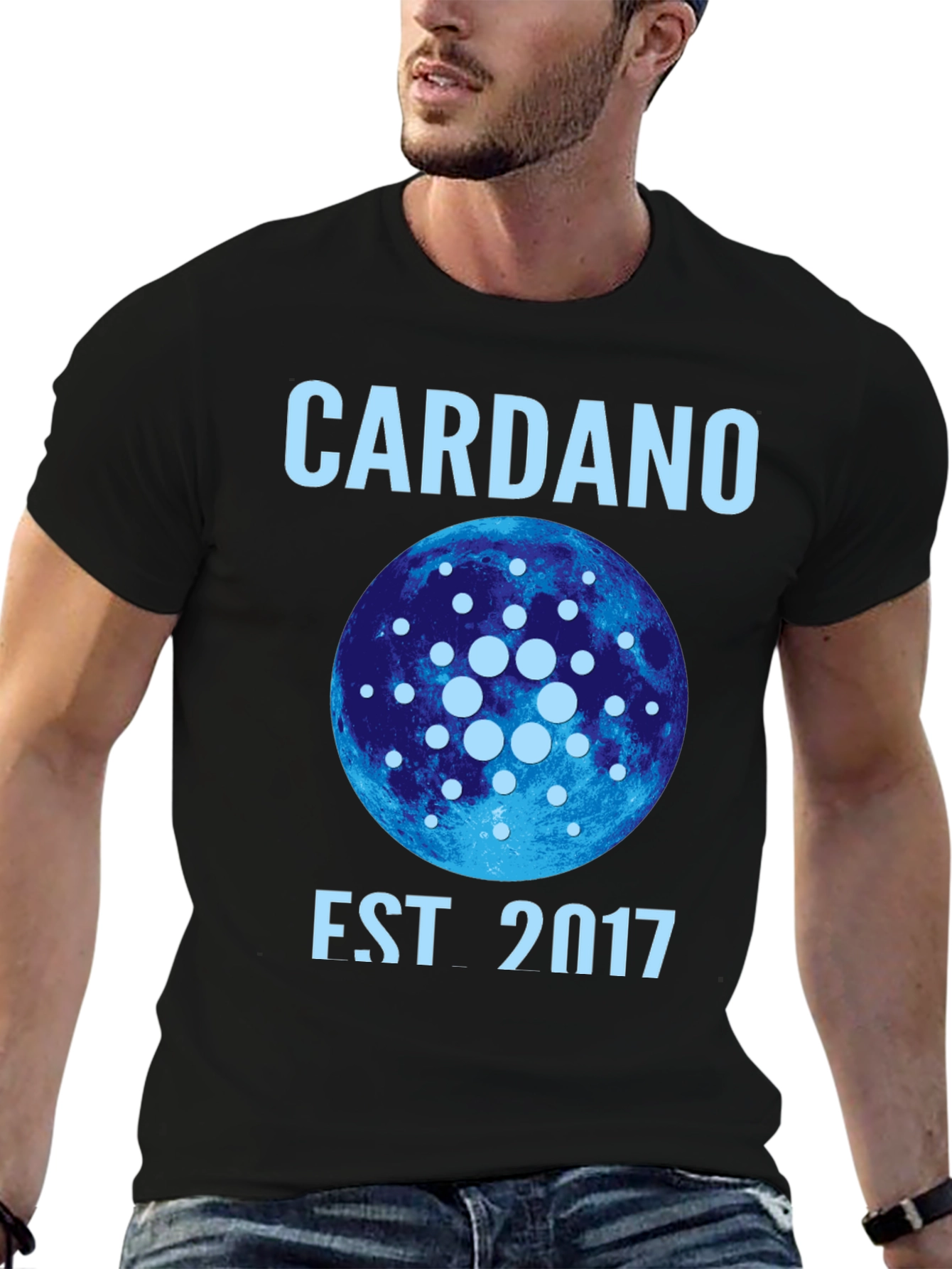 Black Cardano Est 2017 Black T-Shirt view 6