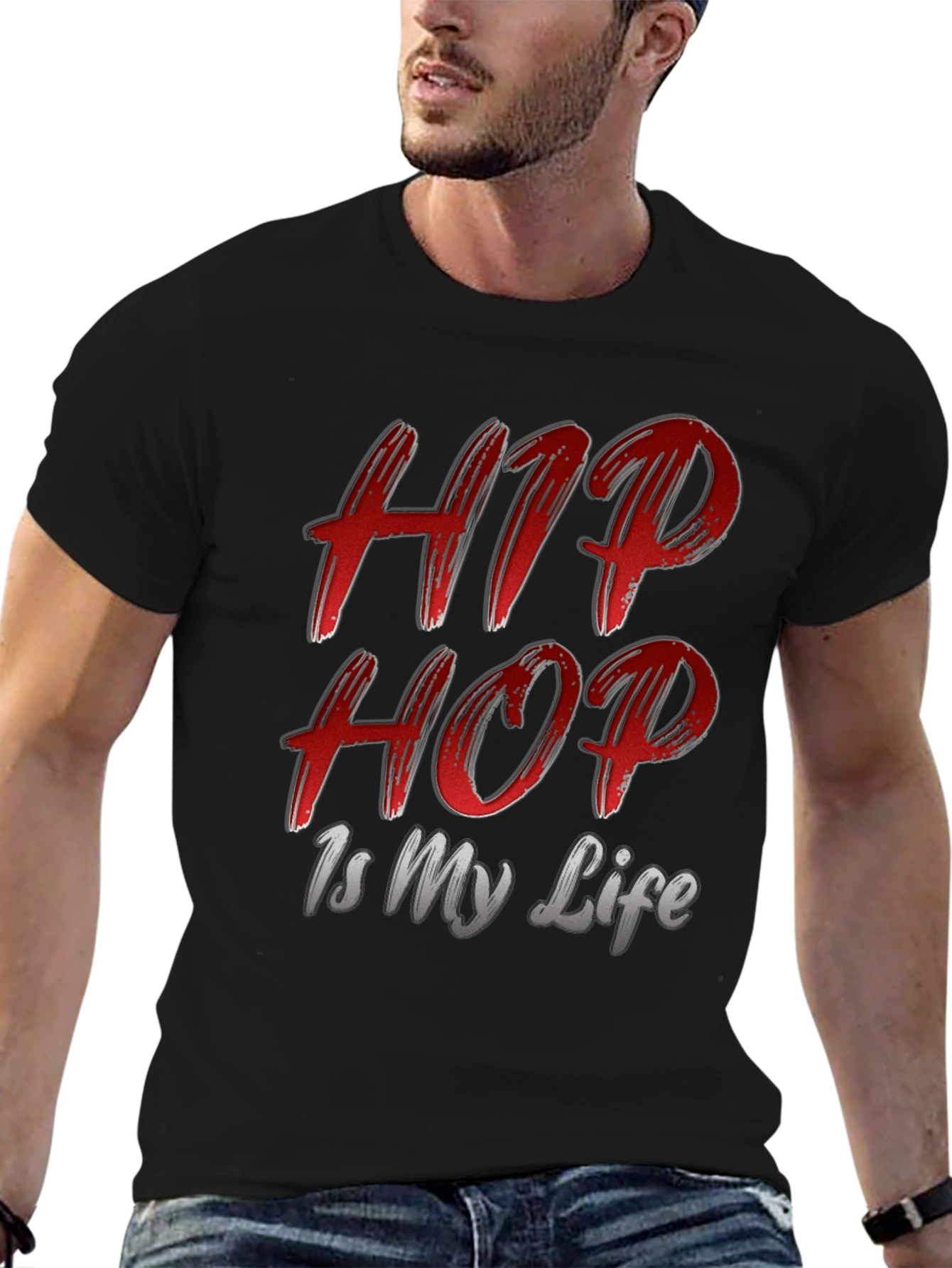 Black Hip Hop Is My Life Graphic Tee view 6