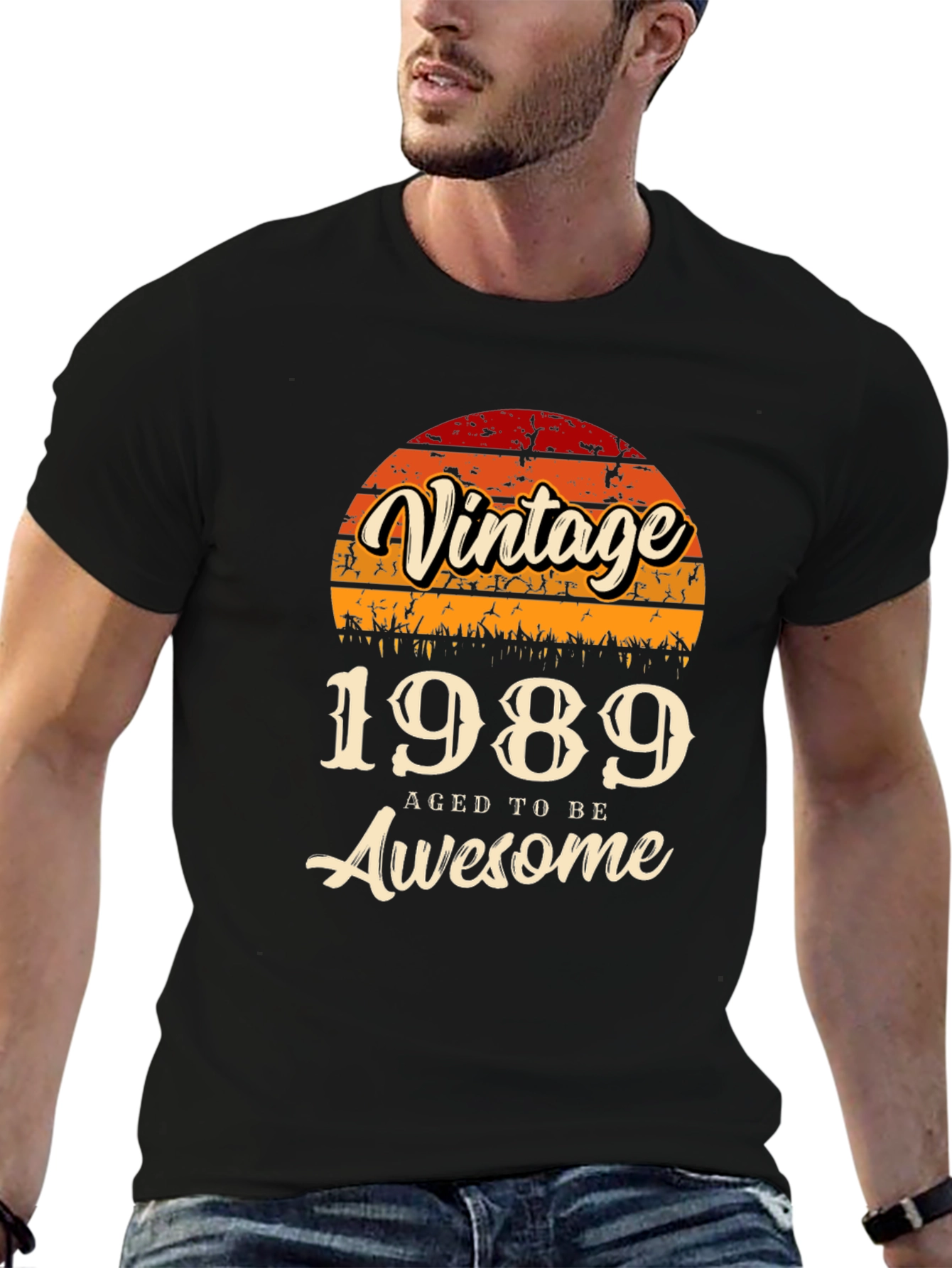 Black Vintage 1989 Aged To Be Awesome T-Shirt view 6