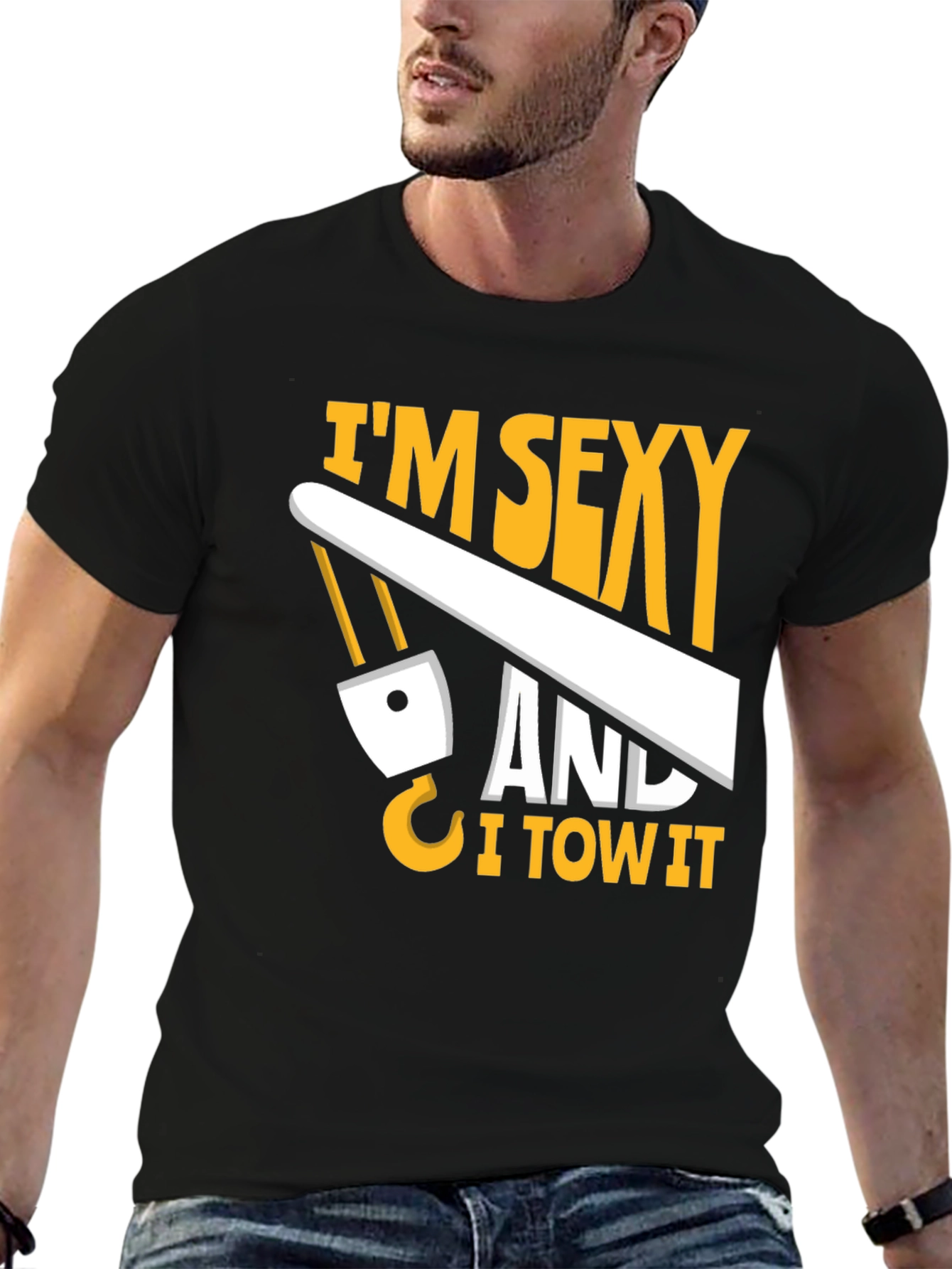 Black I'm Sexy And I Tow It T-Shirt view 6