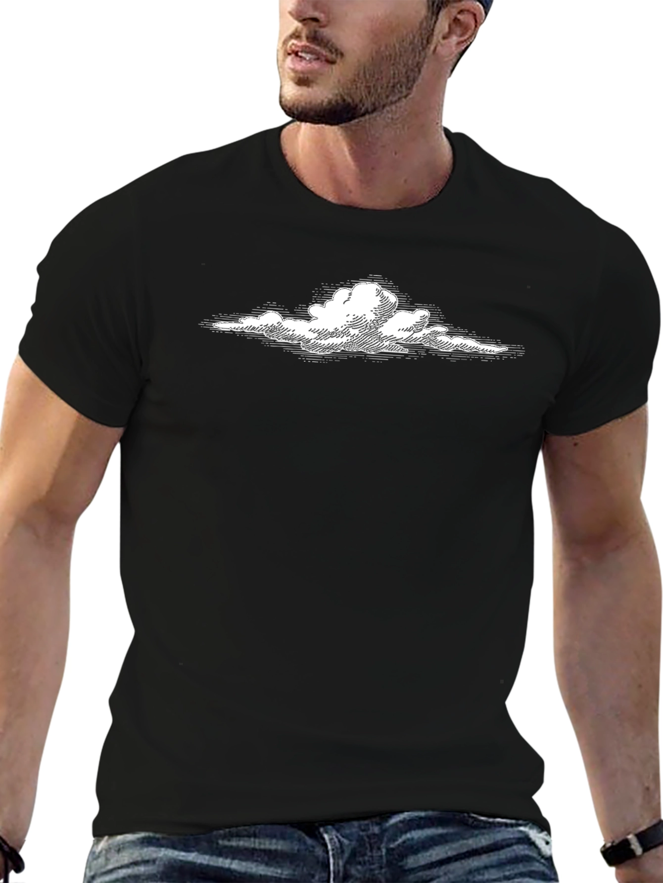 Black Cloud Graphic T-Shirt - Soft Cotton Blend view 6