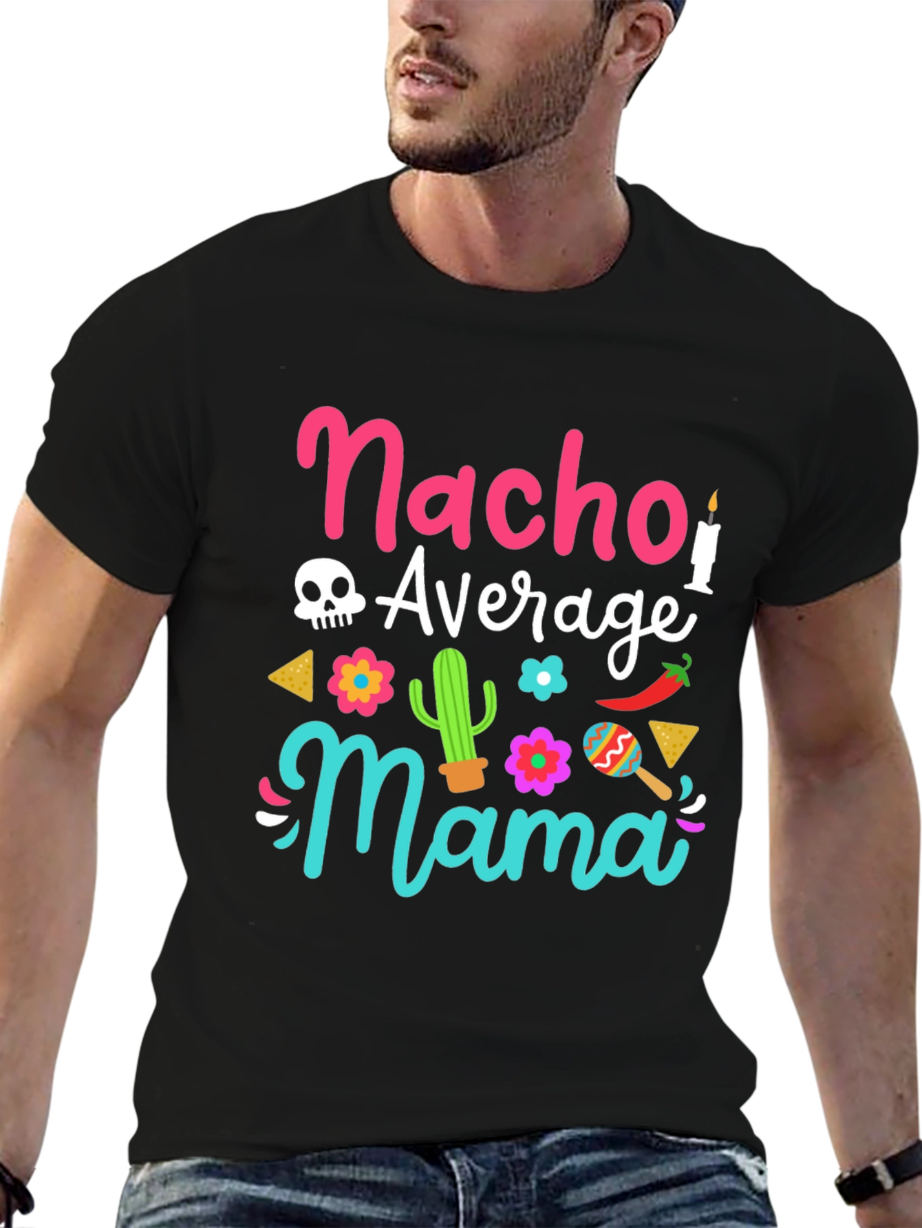 Black Nacho Average Mama Graphic Tee view 6
