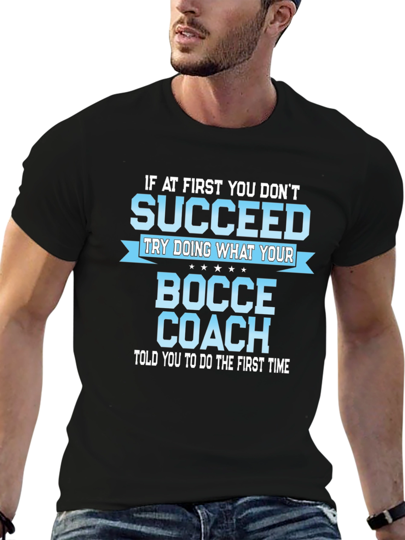 Black Bocce Coach T-Shirt - Funny Sarcastic Bocce Ball Gift view 6