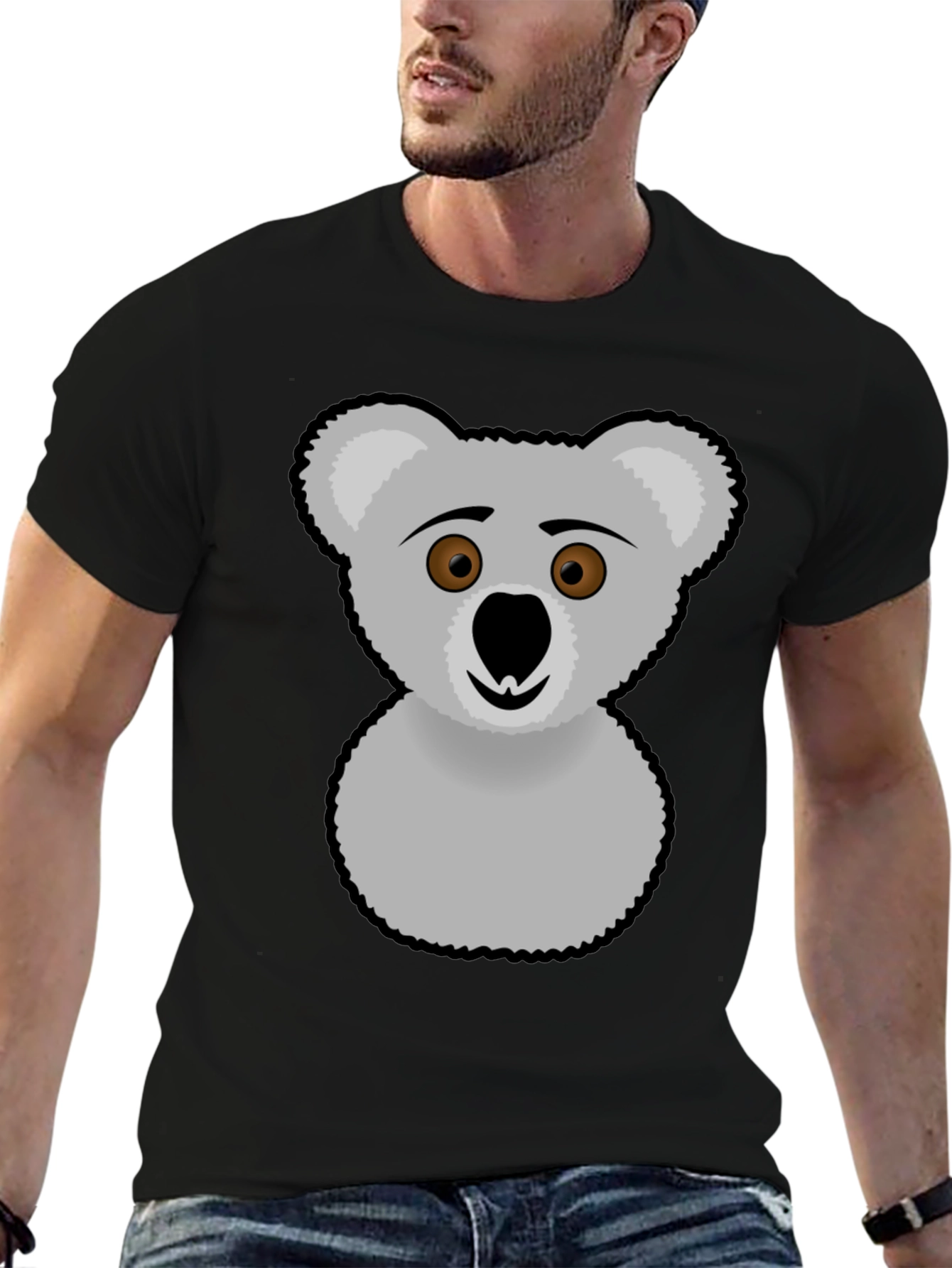 Black Koala Graphic Tee - Soft & Stylish view 6