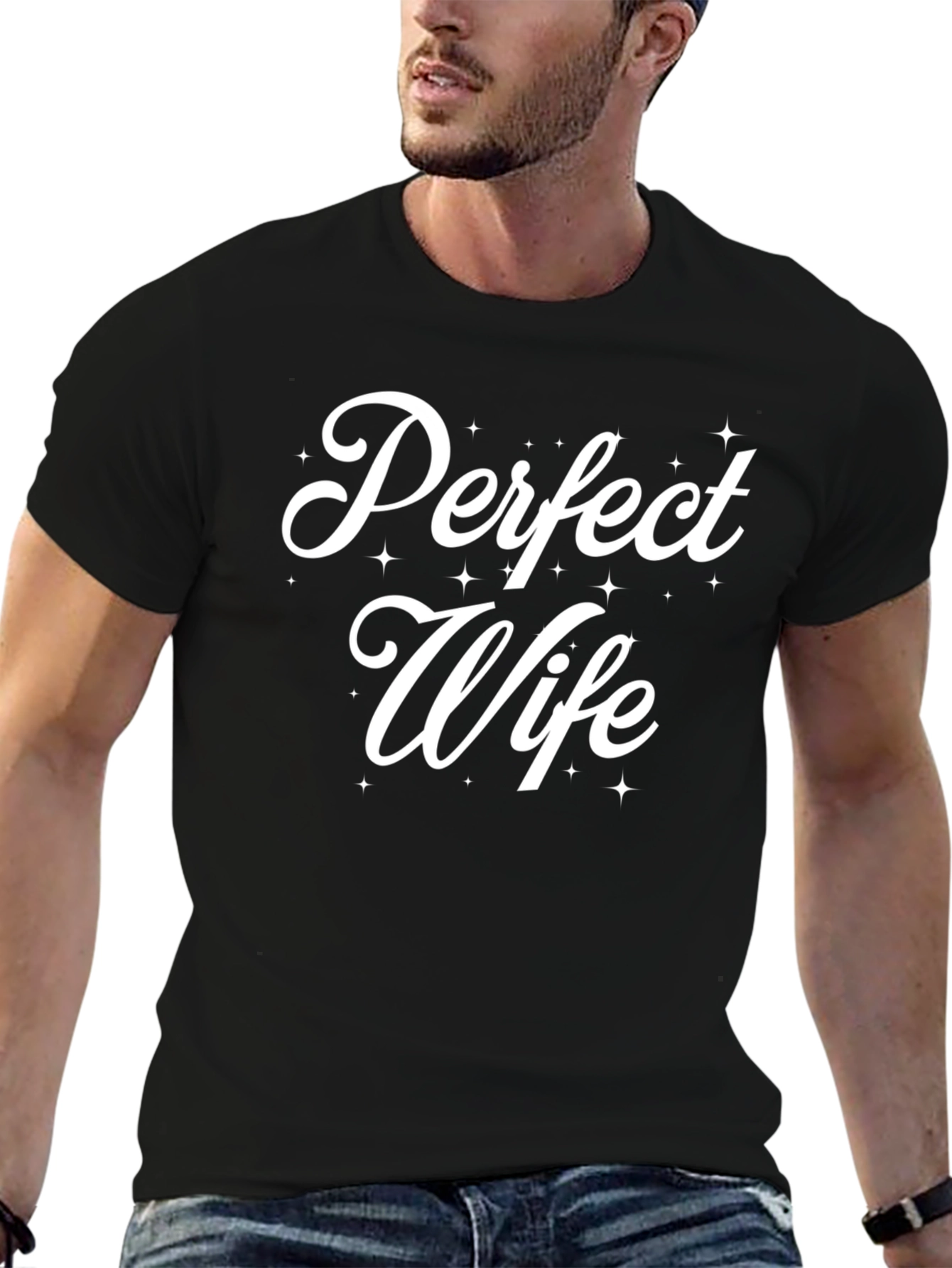 Black Perfect Wife Black Graphic Tee view 6