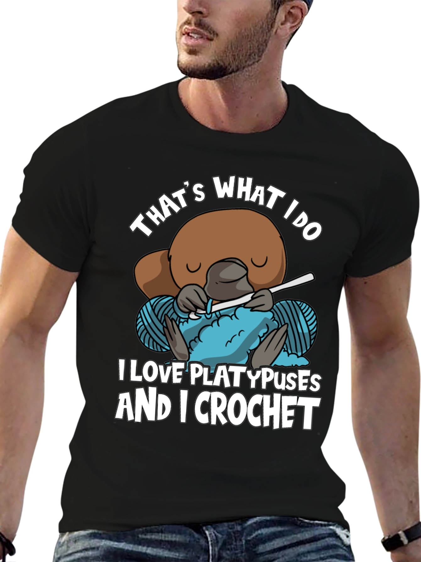Black That's What I Do Platypus T-Shirt view 6