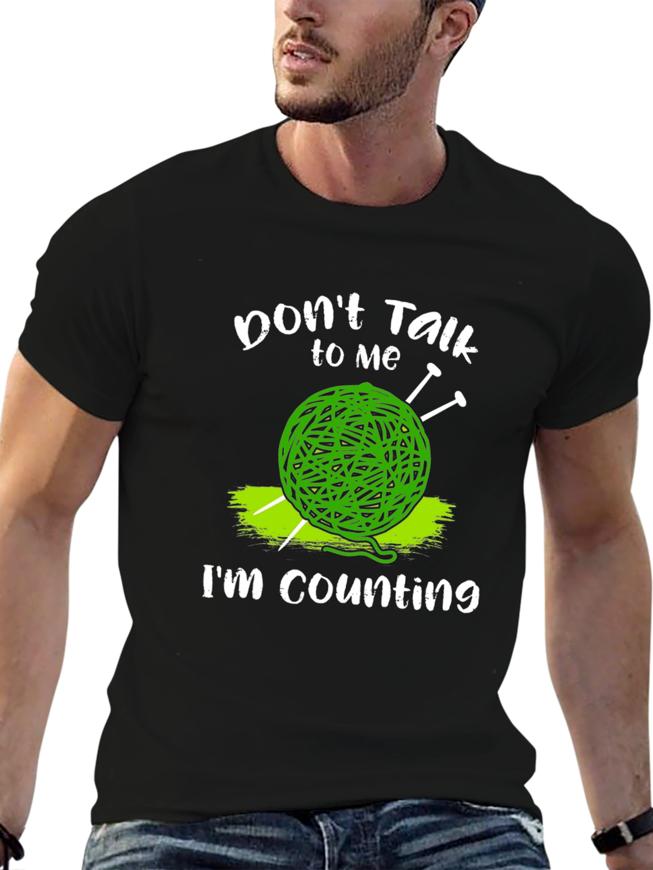 Black Knitting Lover T-Shirt - Don't Talk To Me view 6