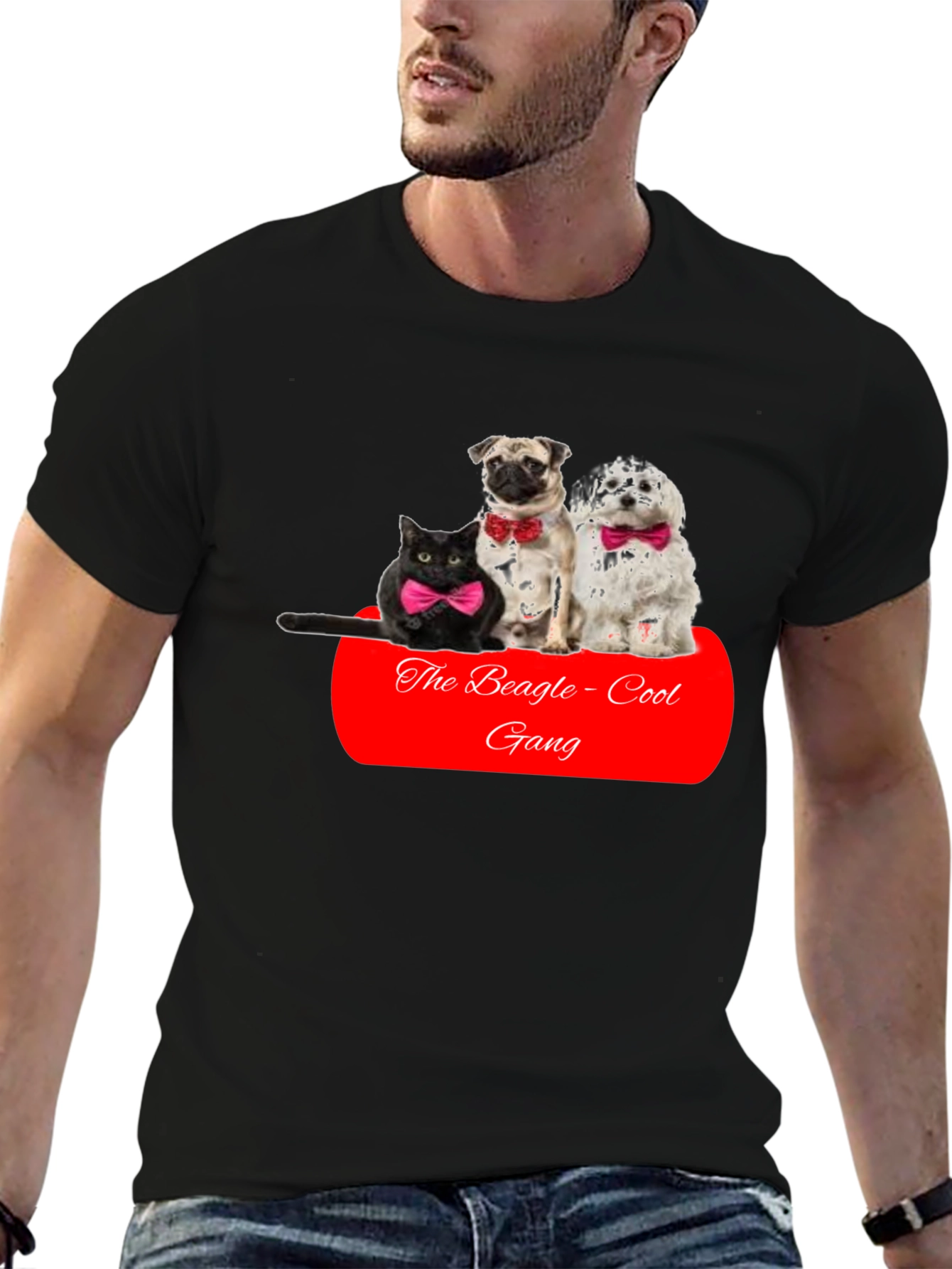 Black The Beagle-Cool Gang T-Shirt view 6