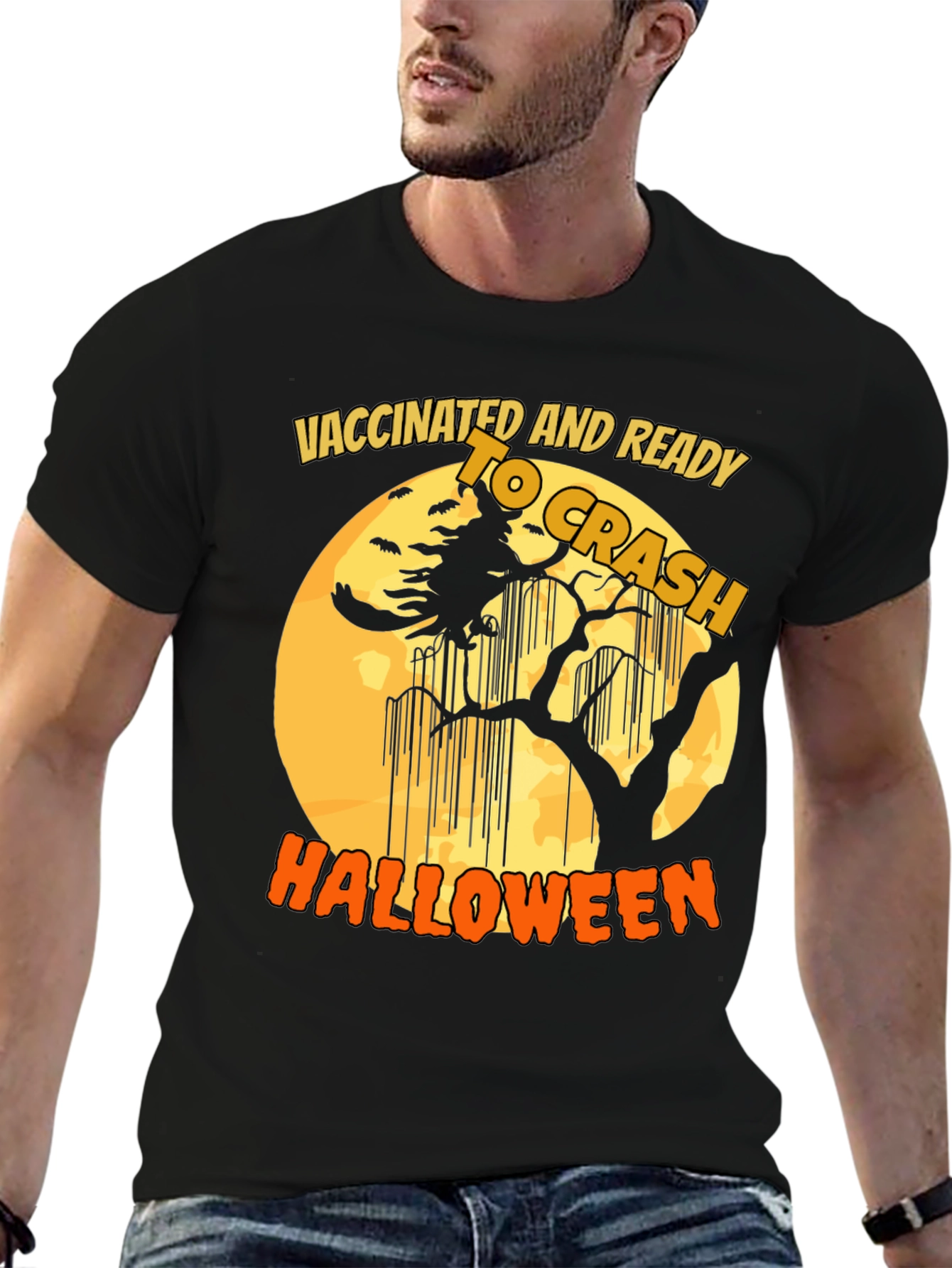 Vaccinated and Ready to Crash Halloween T-Shirt - 6