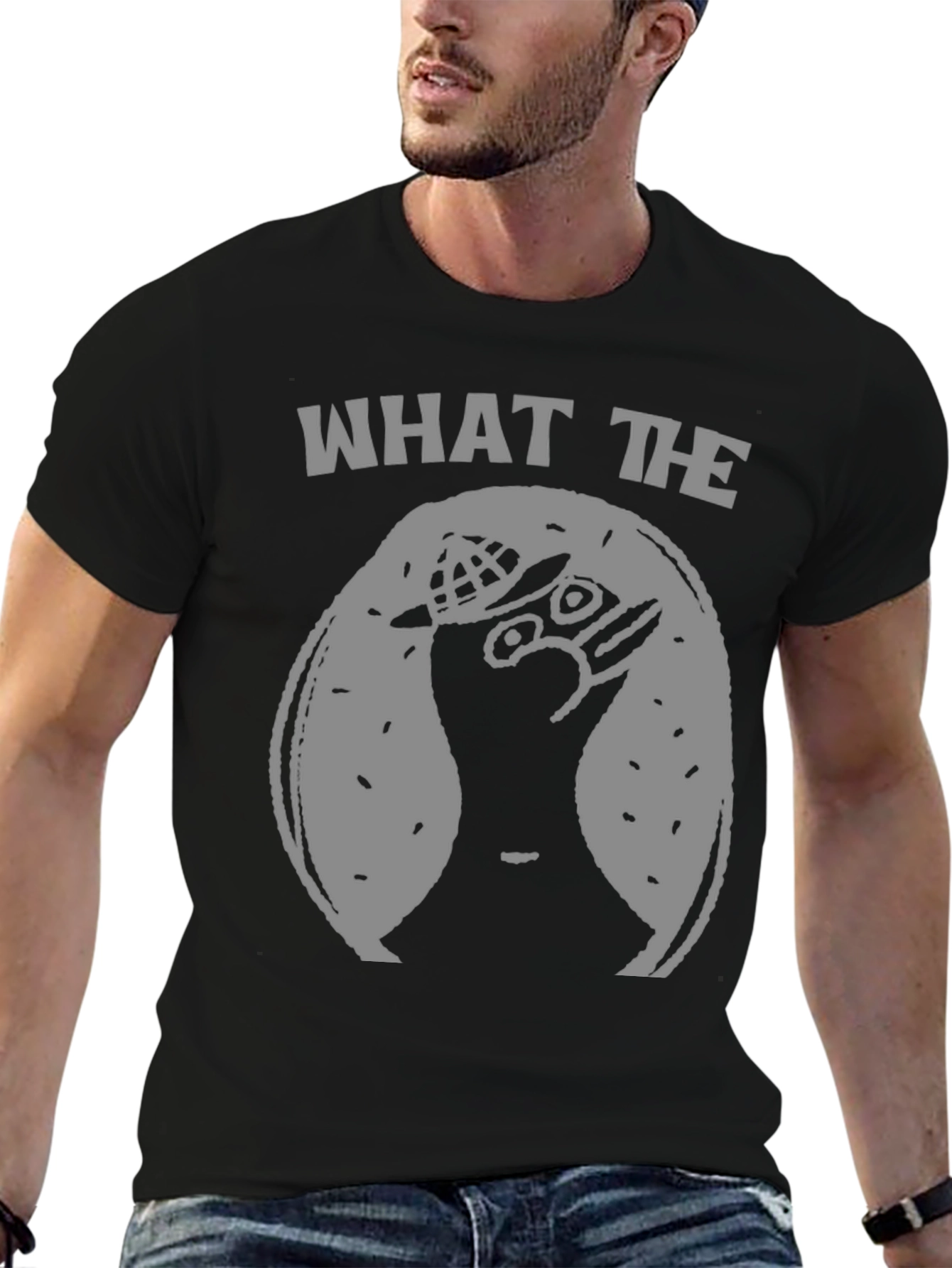 Black What The Meme T-Shirt - Funny Graphic Tee view 6