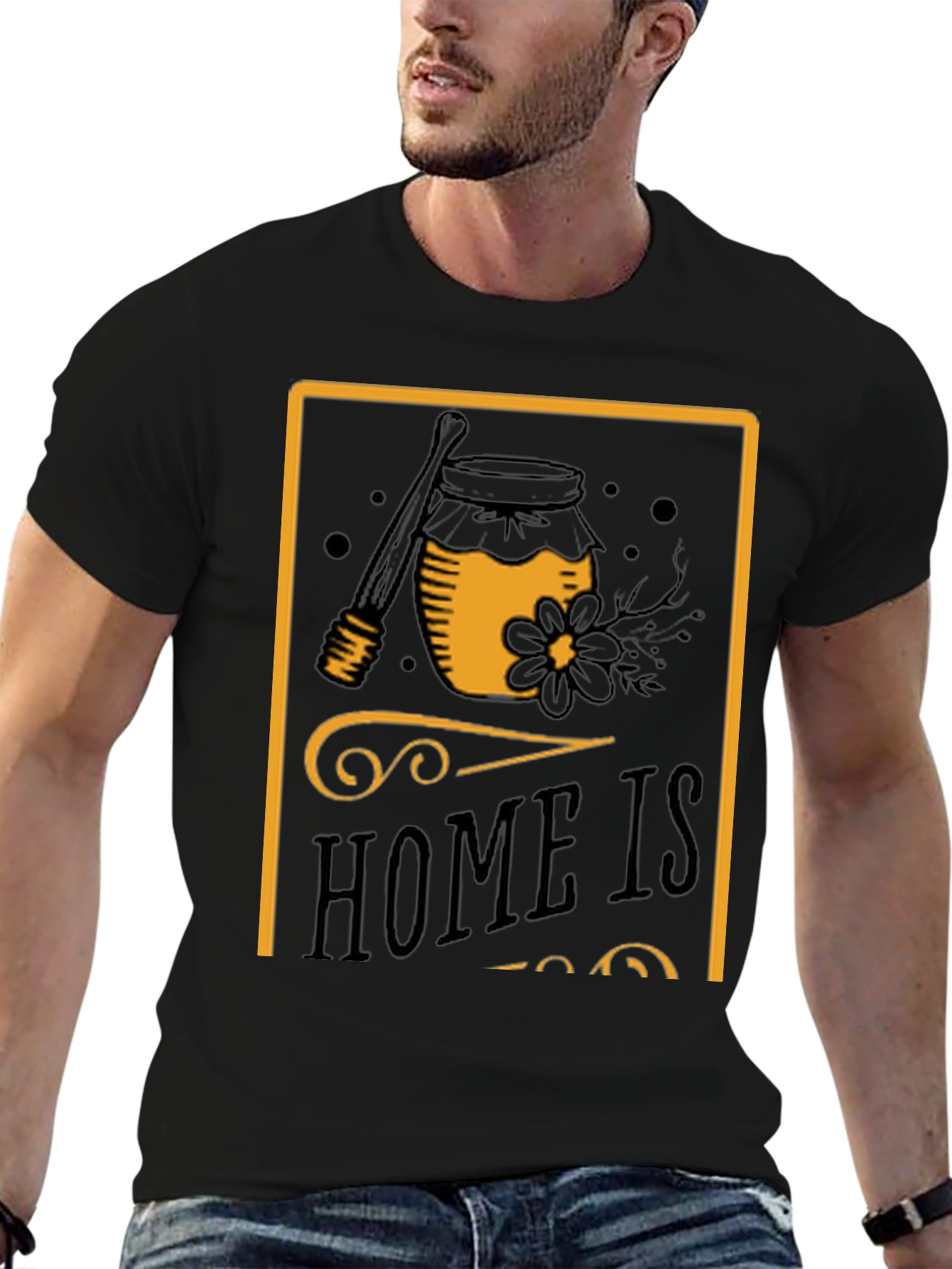 Black Honey Jar Graphic T-Shirt - Sweet Comfort Tee view 6