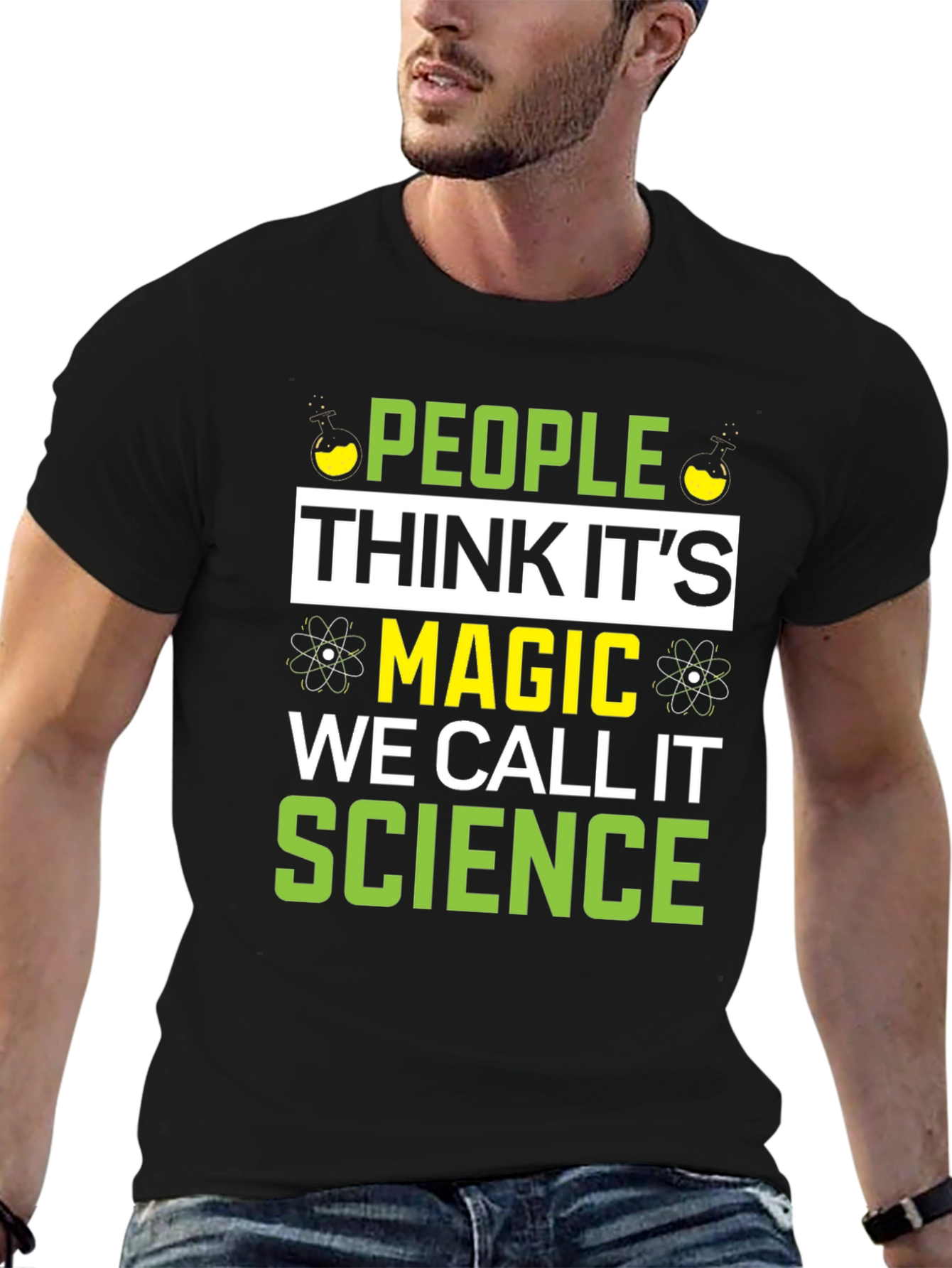 Black Science Magic T-Shirt - Funny Gift for Scientists view 6