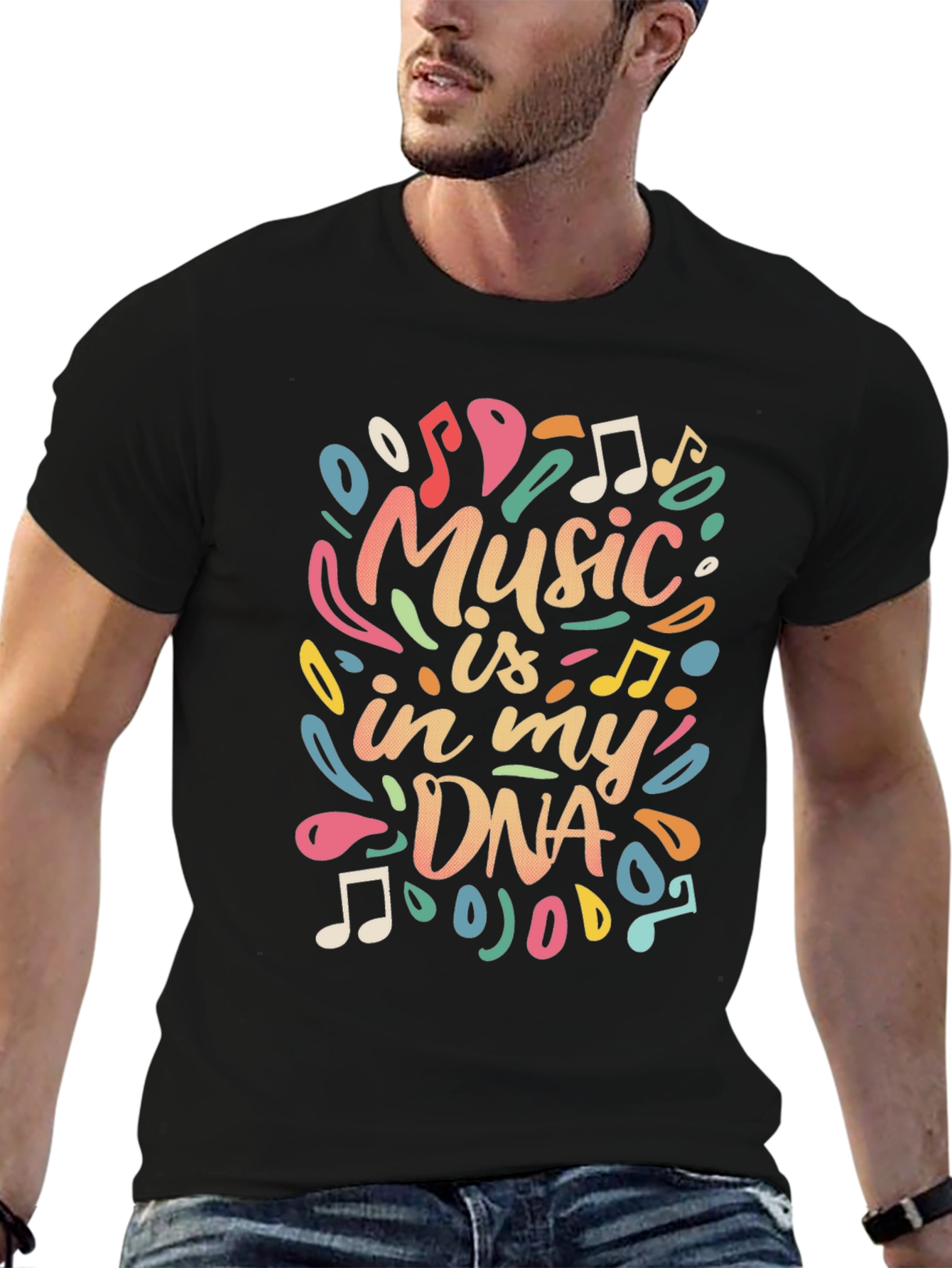 Black Music is in my DNA Graphic T-Shirt view 6