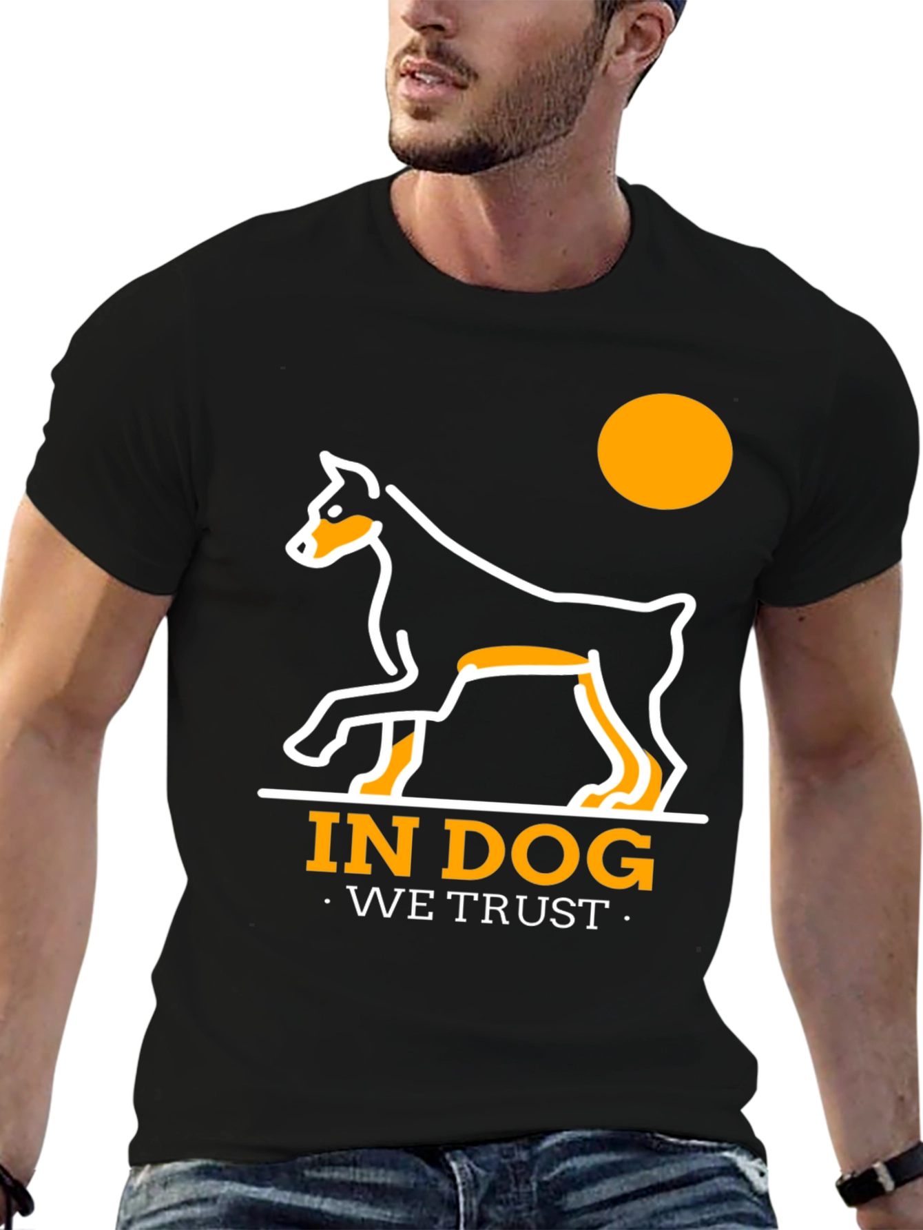 Black In Dog We Trust T-Shirt - Black view 6