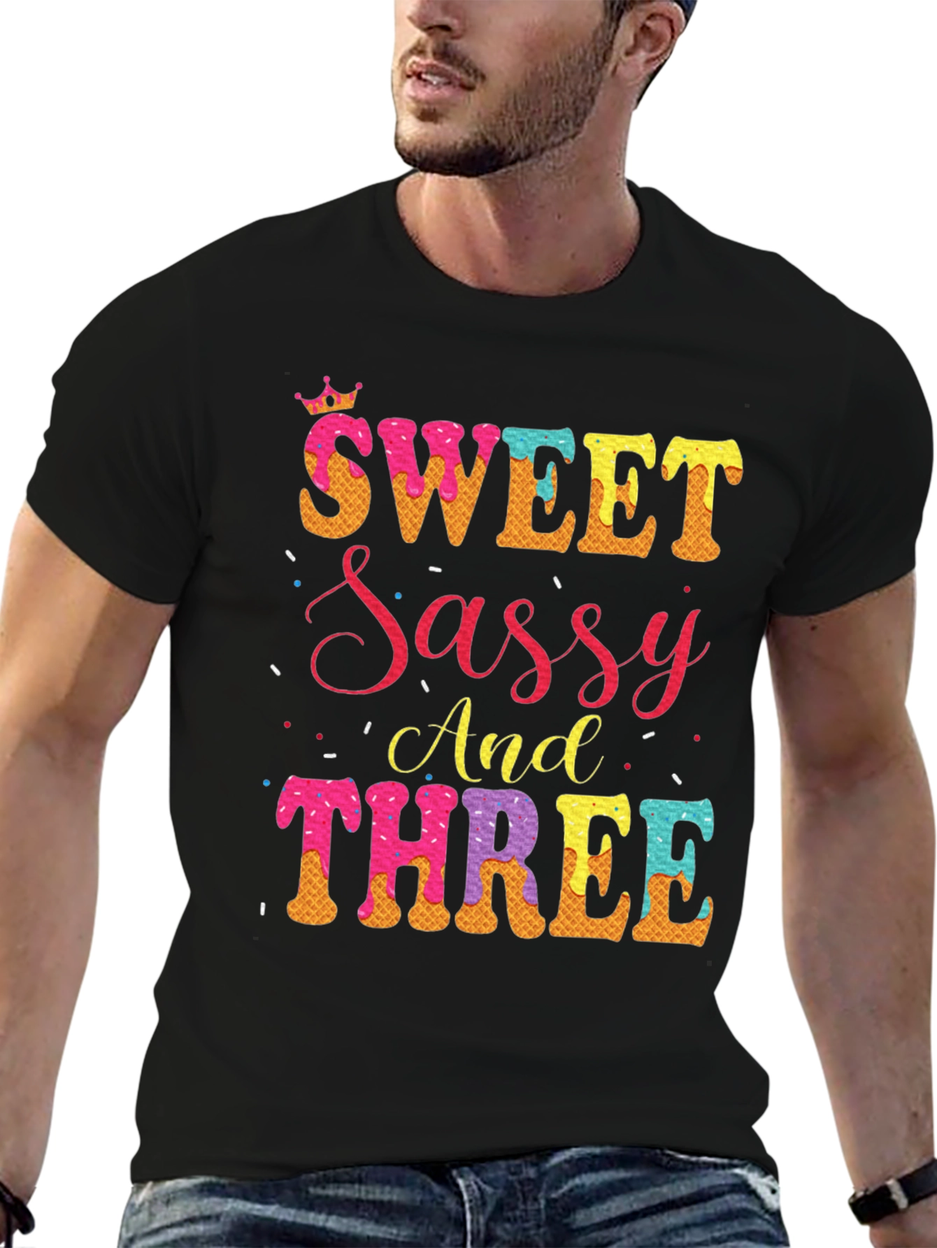 Black Sweet Sassy And Three T-Shirt view 6