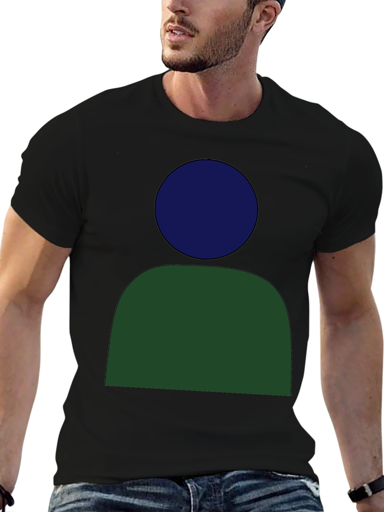 Black Abstract Graphic Tee - Modern Casual Style view 6