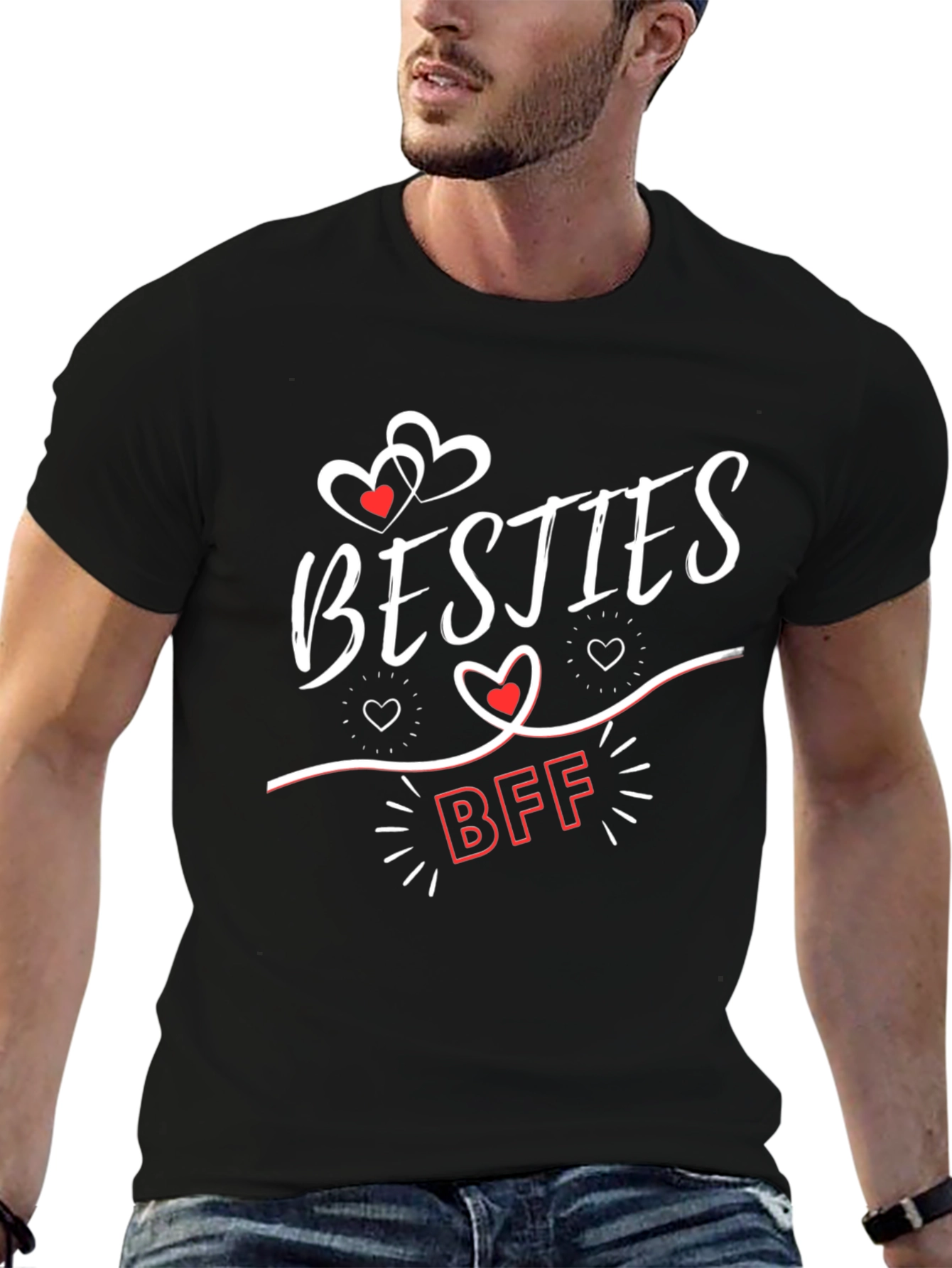 Black Besties BFF Black Graphic Tee view 6